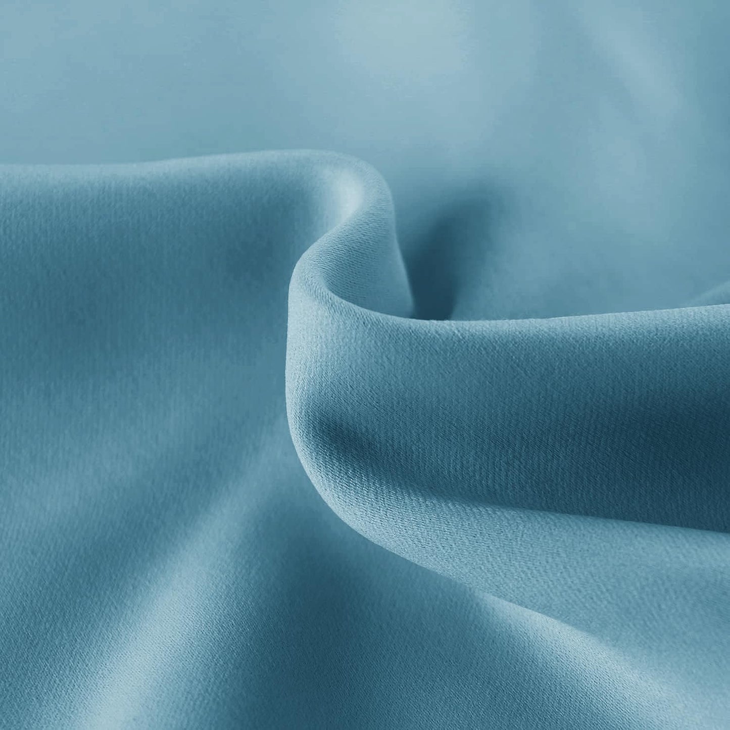 DWCN French Door Curtains – Rod Pocket Thermal Blackout Curtain for Doors with Glass Window, Kitchen and Patio Doors for Privacy, 54 X 72 Inches Long, 1 Curtain Panel with Tieback, Stone Blue