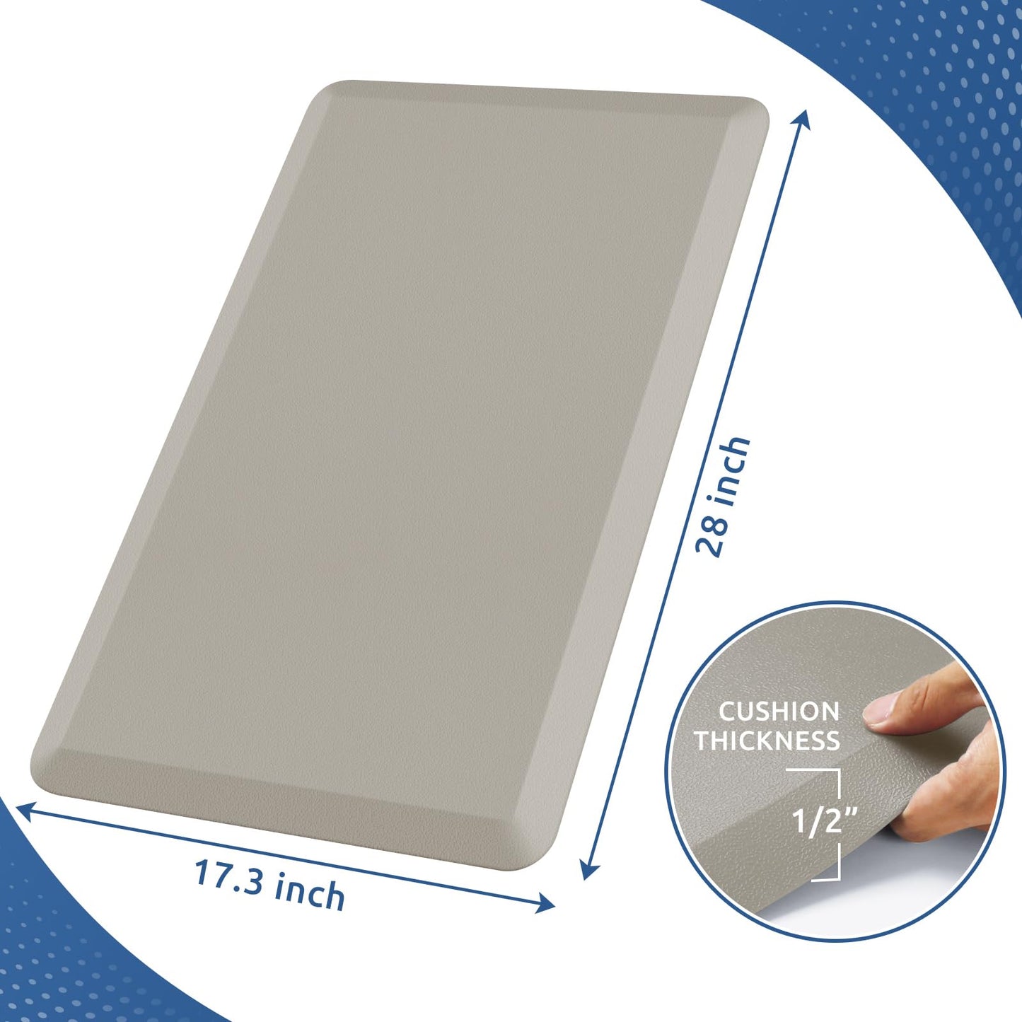 Kitchen Mat Cushioned Anti Fatigue Rug Standing and Comfort Floor Mats