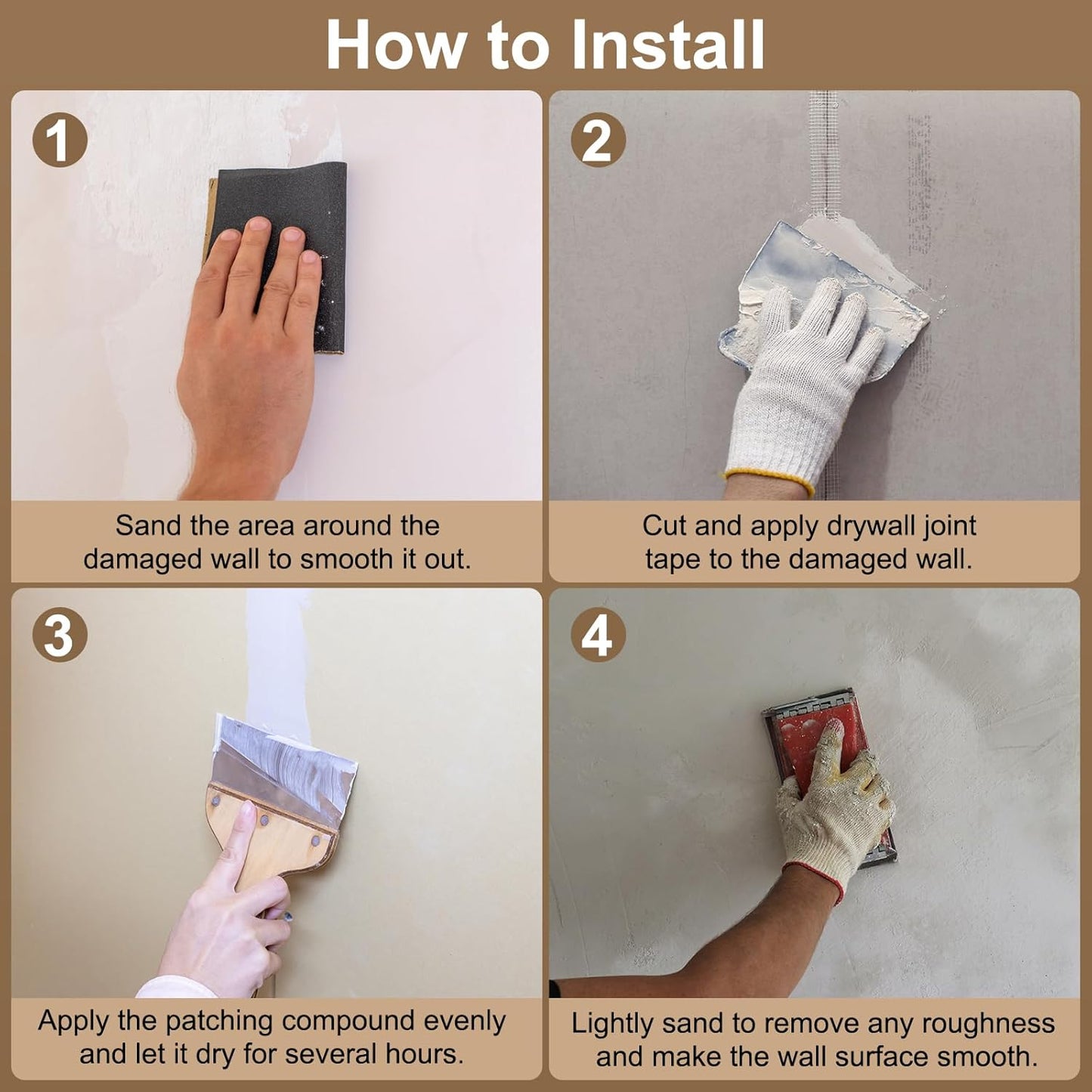 PATIKIL Drywall Repair Mesh Tape, 4 inch x 328 ft Fiberglass Repair Patch Self-Adhesive Dry Wall Joint Tape 12 Mesh Wall Hole Crack and Seam Patch, White