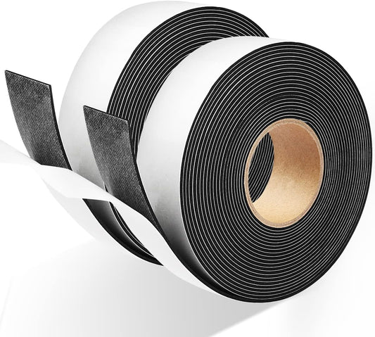 2 Rolls Weather Stripping Door Seal, 1''W x 1/16'' T Foam Tape Single Sided, Adhesive Closed Cell