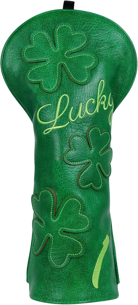 Golf Headcovers Golf Club Head Covers Four Leaf Clover Good Luck Charm - Clover Style Premium