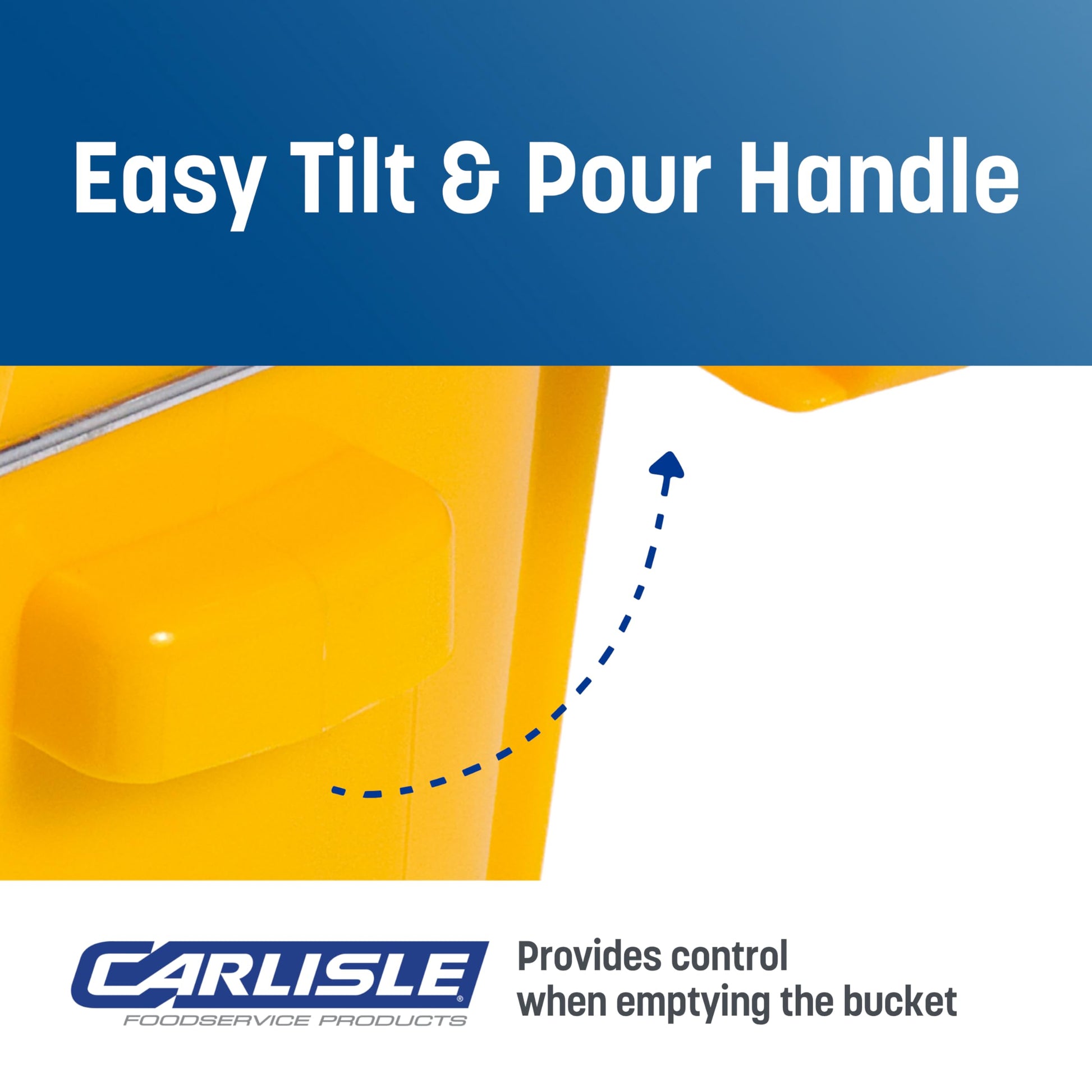 Carlisle FoodService Products 26 Qt Mop Bucket with Side Wringer, Yellow