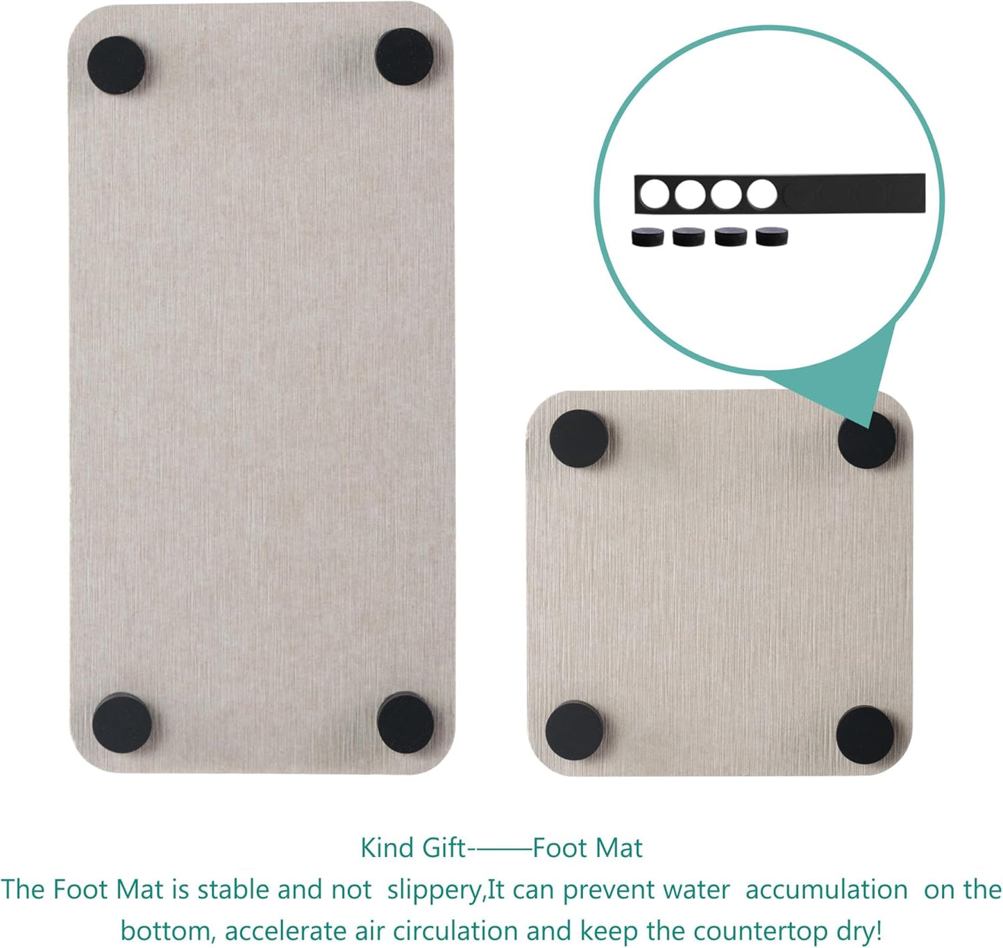 Set of 4 Water Absorbent Diatomite Coasters, Diatomaceous Earth Kitchen Soap Dish, Bathroom Trays, Water Absorbing Stone Used for Hand Soaps & Plants & Toiletries in The Modern Home