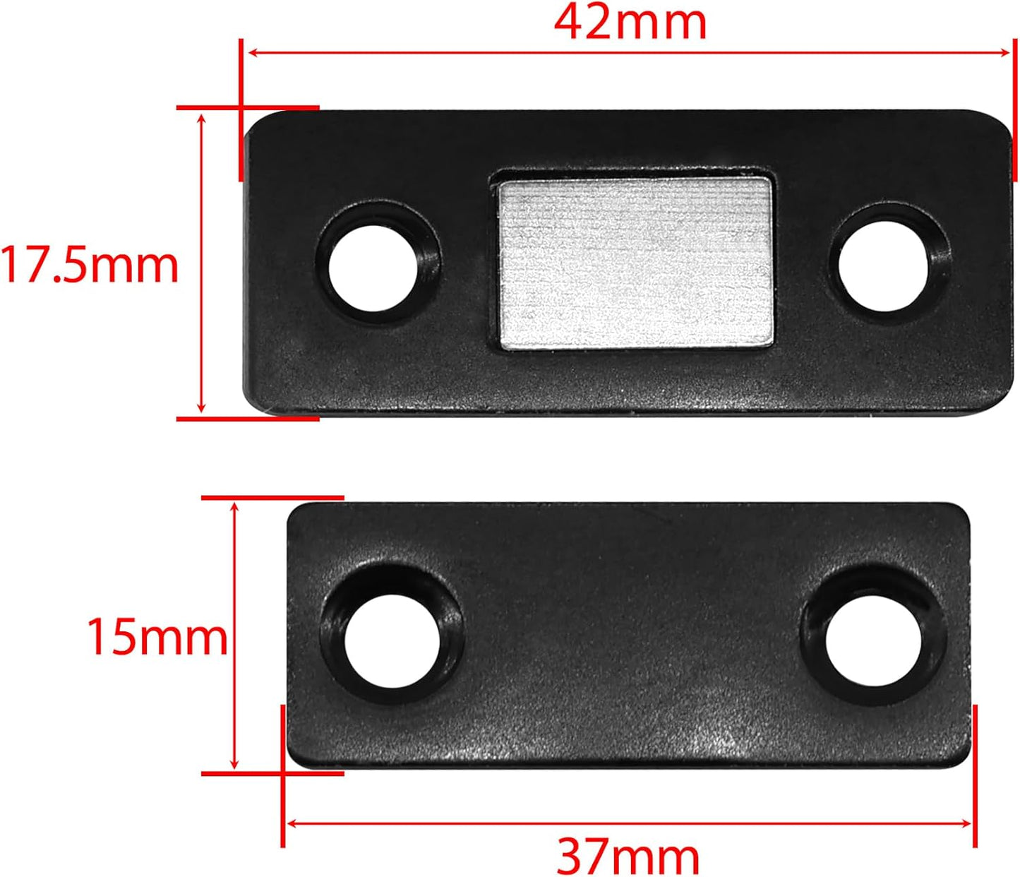 Cabinet Magnetic Catch, 20 Pack Black Ultra Thin Magnetic Cabinet Door Catch, Adhesive Cabinet Magnets for Kitchen Drawer Cabinet Door Closet, Concealed Strong Magnetic Cabinet Latch