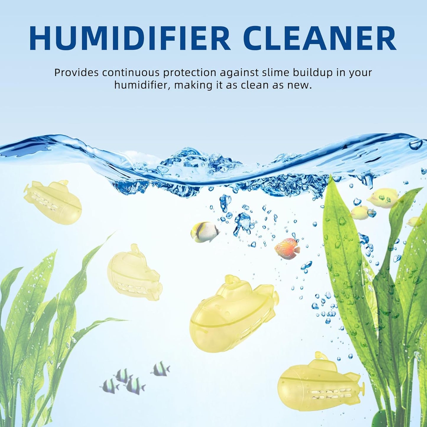 AMI PARTS Humidifier Cleaner Float Submarine for Warm&Cool Most Humidifiers and Fish Tank, Purifie Water, Soften Hard Water, Prevents Hard Water Build-Up, Universal Humidifier Cleaner (9 Pack)