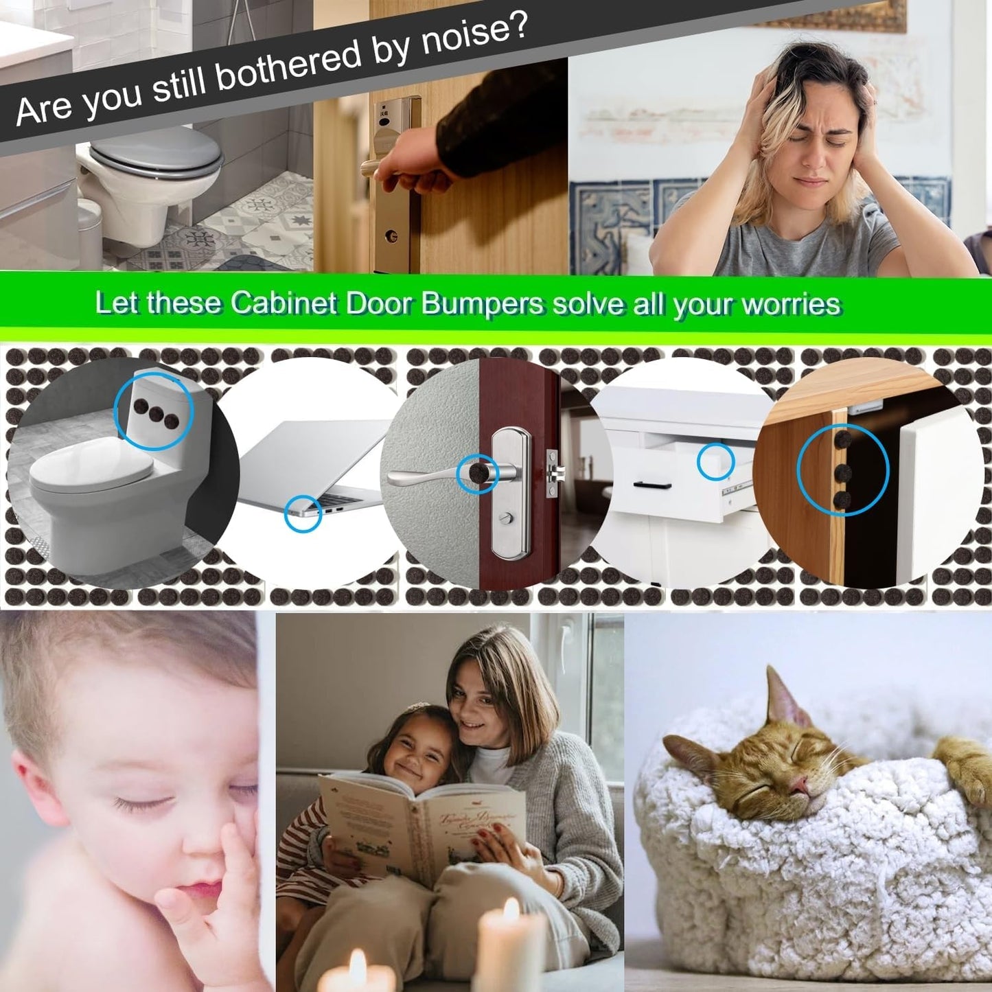 Furnigear Felt Furniture Pads for Hardwood Floors - Self Adhesive Chair Felt Pad, Floor Protector for Furniture Feet, Furniture Sliders Moving Furniture Smoothly, Anti Scratch 108 Pcs 5/8" Round Brown