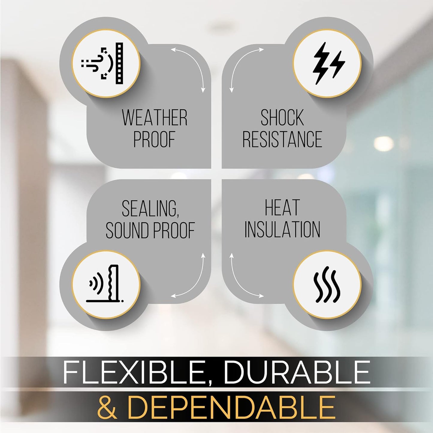 High Density Foam Weather Stripping Door Seal Strip Insulation Tape Roll for Insulating Door Frame, Window, Air Conditioner | Self Adhesive Sealing Weatherstrip (Black, 1/4 in 1/8 in 50 Ft)