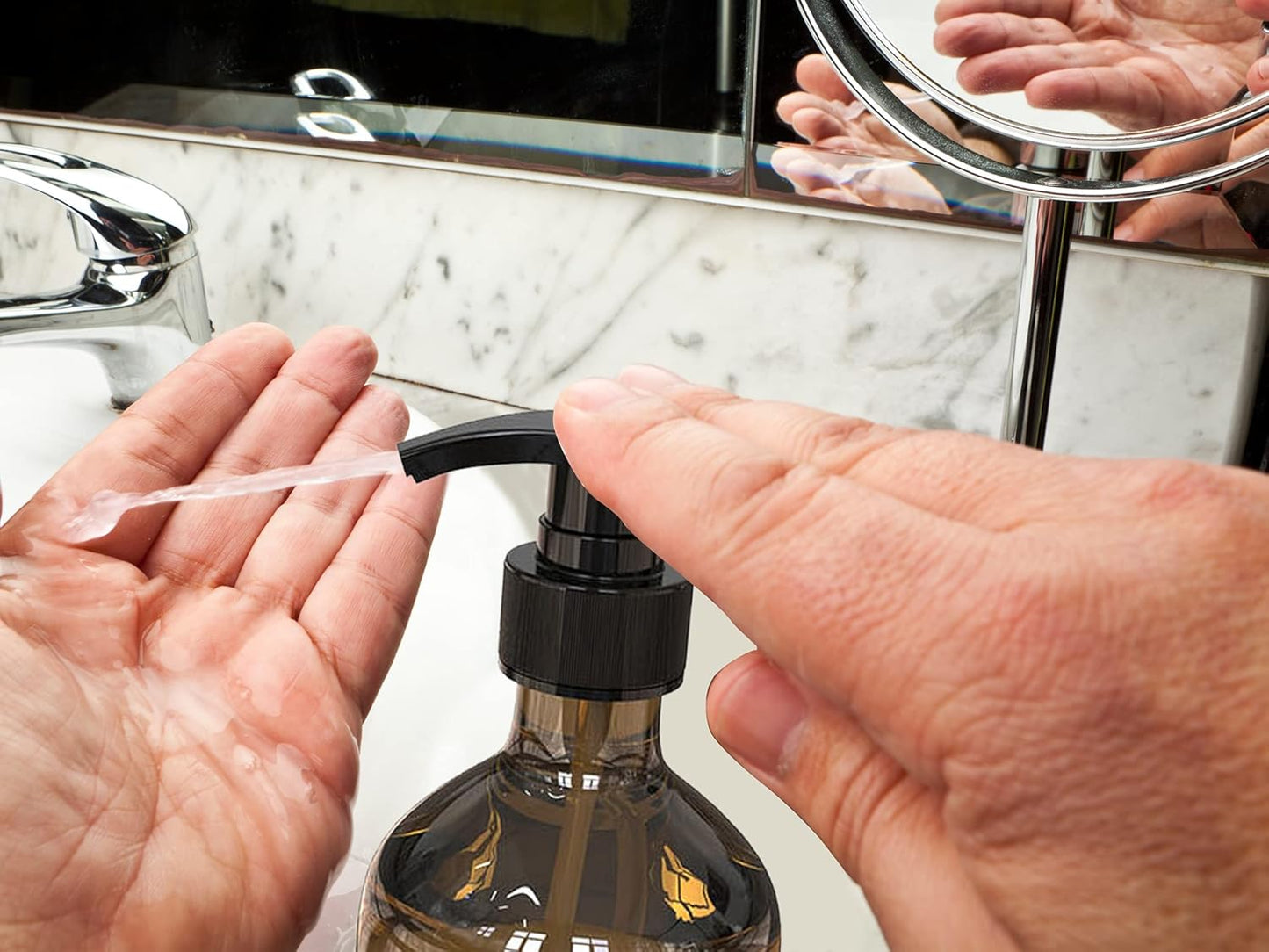 2 PCS 16 OZ Pump Bottle Plastic Pump Lotion Dispenser Empty Bottles Refillable Plastic Containers for Shampoo Lotion Body Wash, Creams, Moisturizer, Massage Oil, Multicolor