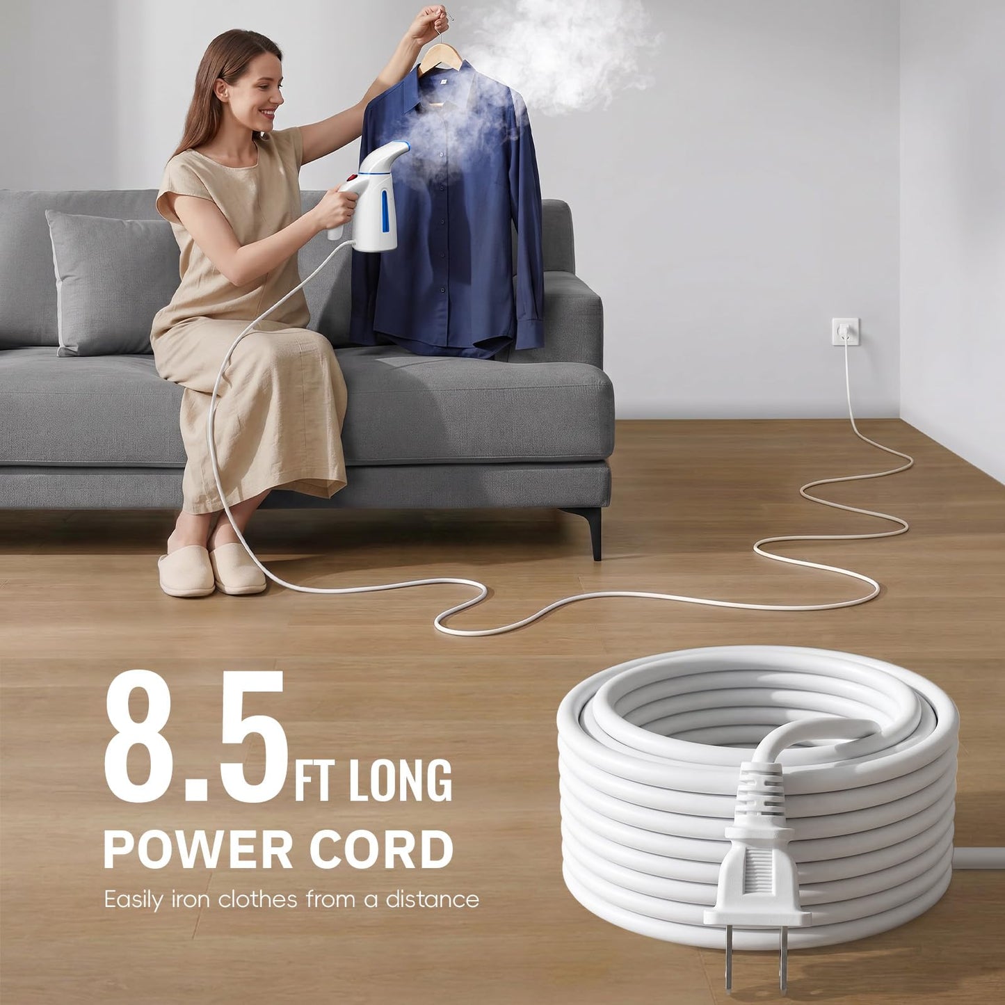 OGHom Steamer for Clothes, Handheld Clothing Steamer for Garment, 240ml Big Capacity 700W Portable