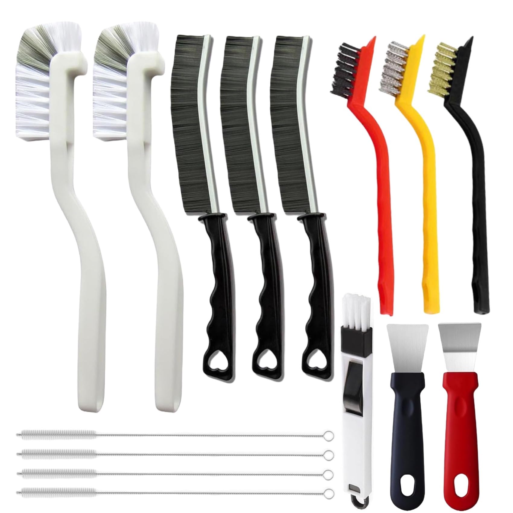 15Pcs Crevice Cleaning Brush Set, Hard Bristle Scrub Brushes Tools for Deep Cleaning Gap,Window