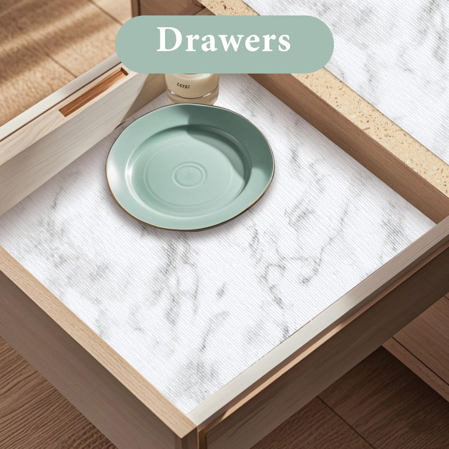 2-Layer Drawer and Shelf Liner for Kitchen Cabinet: 12 in X 20 Ft Non Slip Waterproof Shelf Paper
