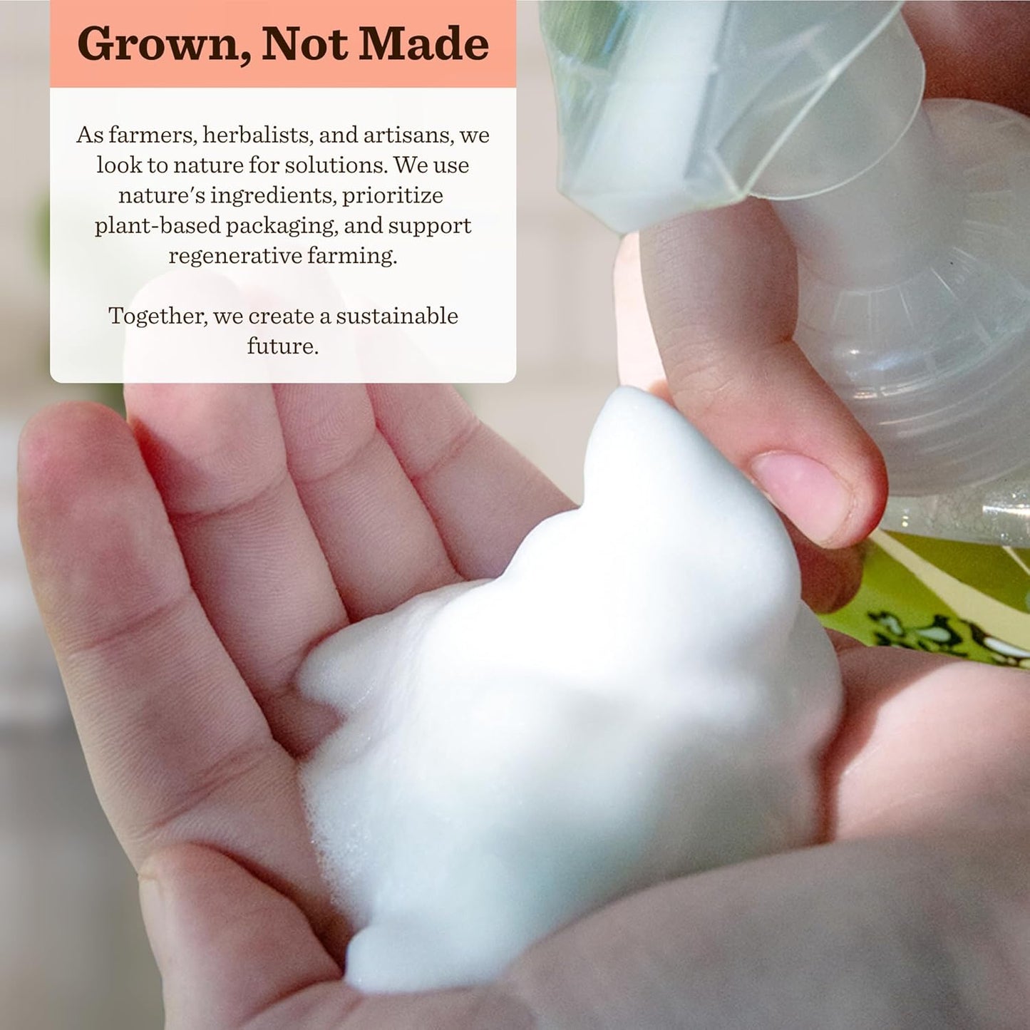 Moon Valley Herbal Foaming Hand Soap, Grapefruit Thyme 2 Pack, Vegan, Recyclable Bottle