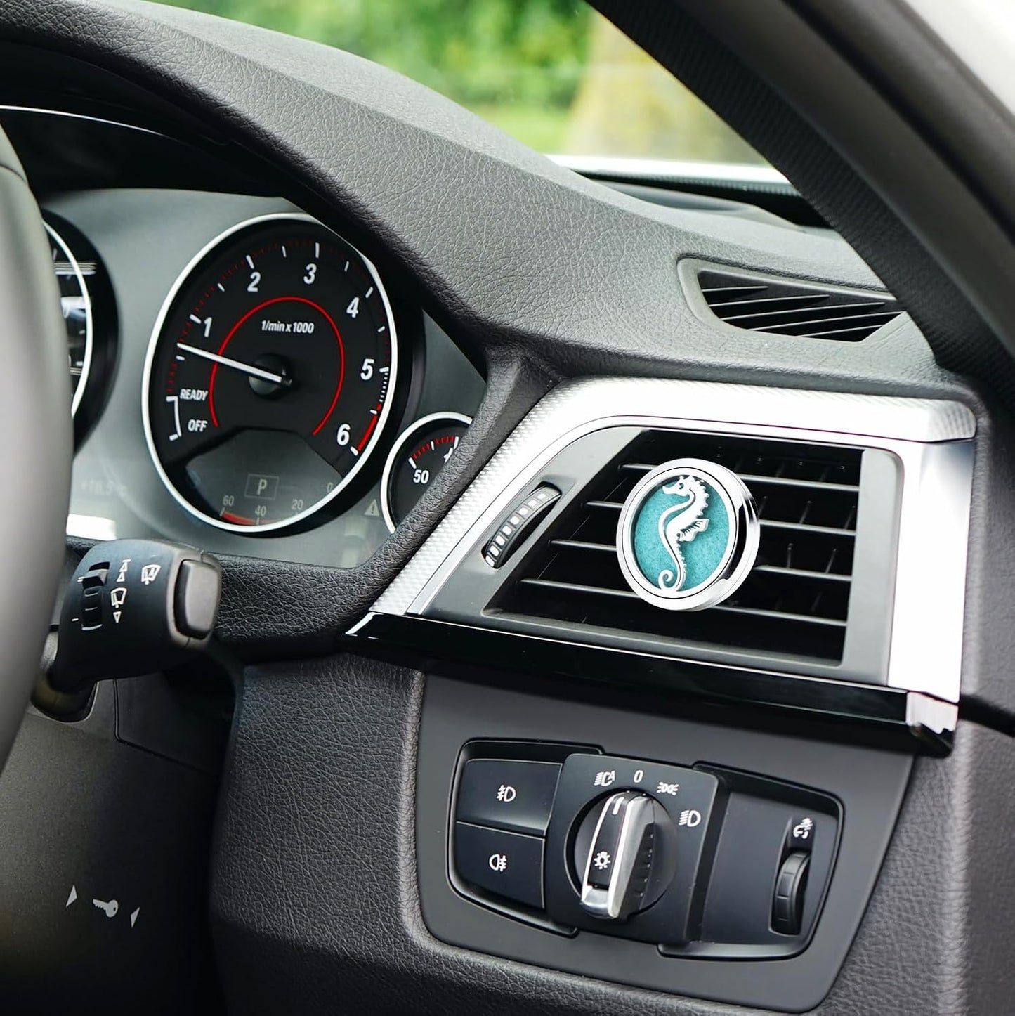 AZNECK Car Essential Oil Diffuser Vent Clip Car Diffuser Vent Clips Hippocampus Air Freshener 10 Felt Pads Car Accessories for Women Gifts