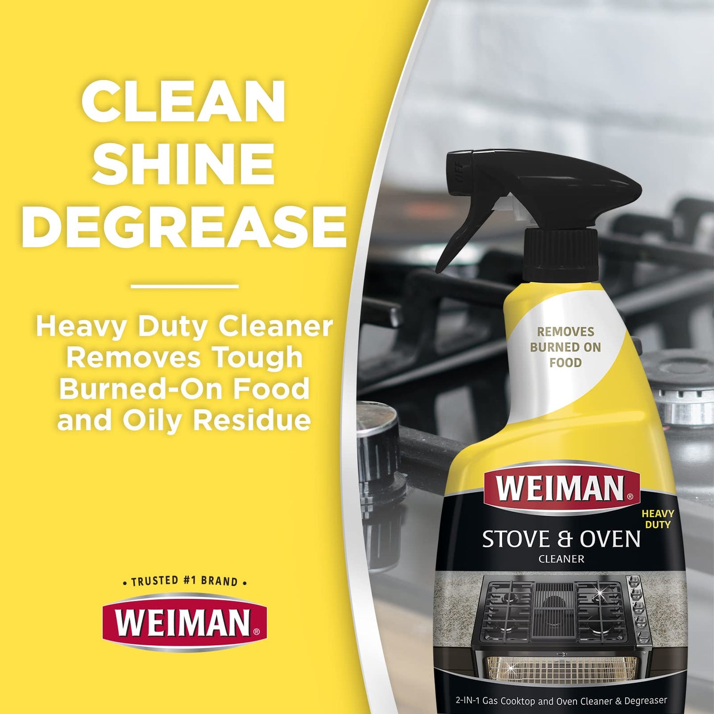 Weiman Heavy Duty Stove and Oven Cleaner and Degreaser for Glass, Ceramic Cooktops, BBQ grill