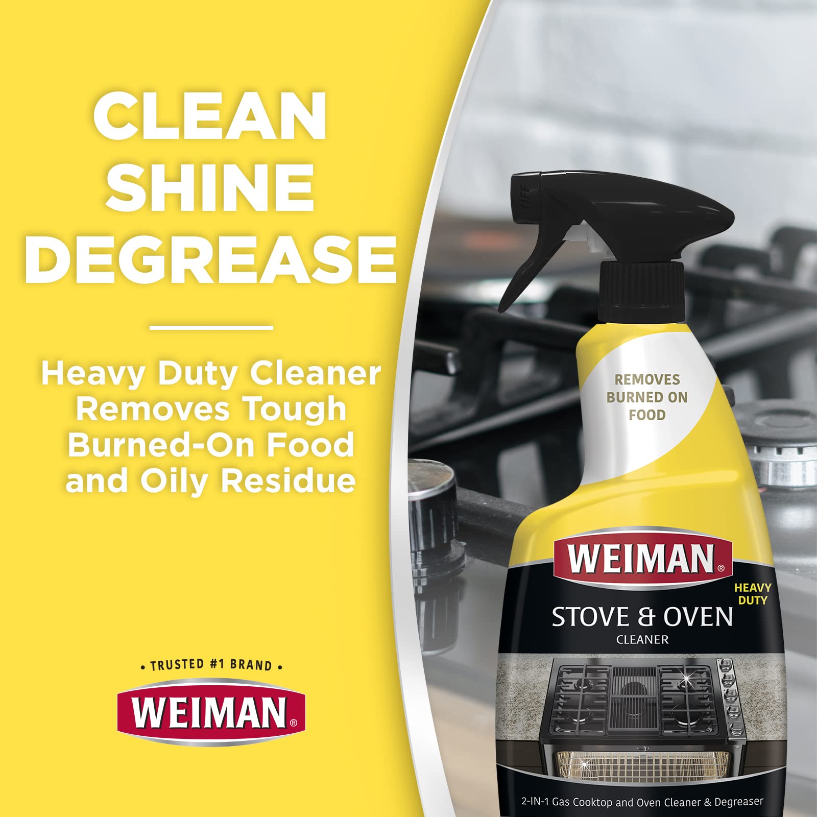 Weiman Heavy Duty Stove and Oven Cleaner and Degreaser for Glass, Ceramic Cooktops, BBQ grill