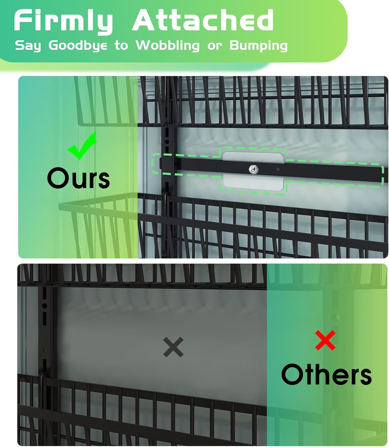 Over The Door Pantry Organizer, Pantry Organization and Storage, 8-Tier Deep Baskets Hanging Heavy-Duty Metal, Wall Spice Rack Seasoning Shelves for Home & Kitchen, Laundry Room Bathroom, Black