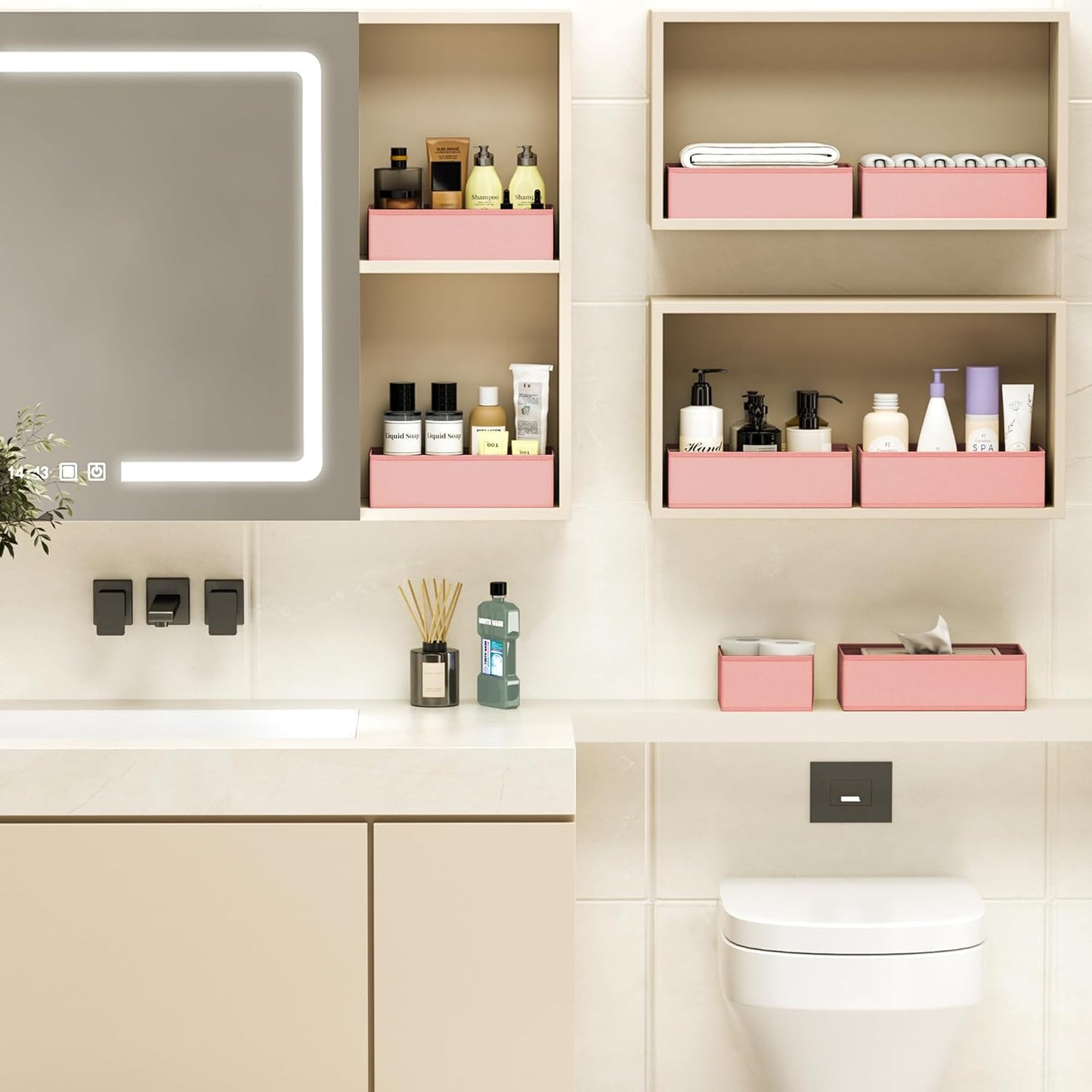 DIMJ Drawer Organizer Clothes - 16 Pack Baby Dresser Organizer for Nursery, Foldable Drawer Organizer Bins for Closet Bedroom Organization, Fabric Clothes Storage Dividers for Underwears, Socks, Bras