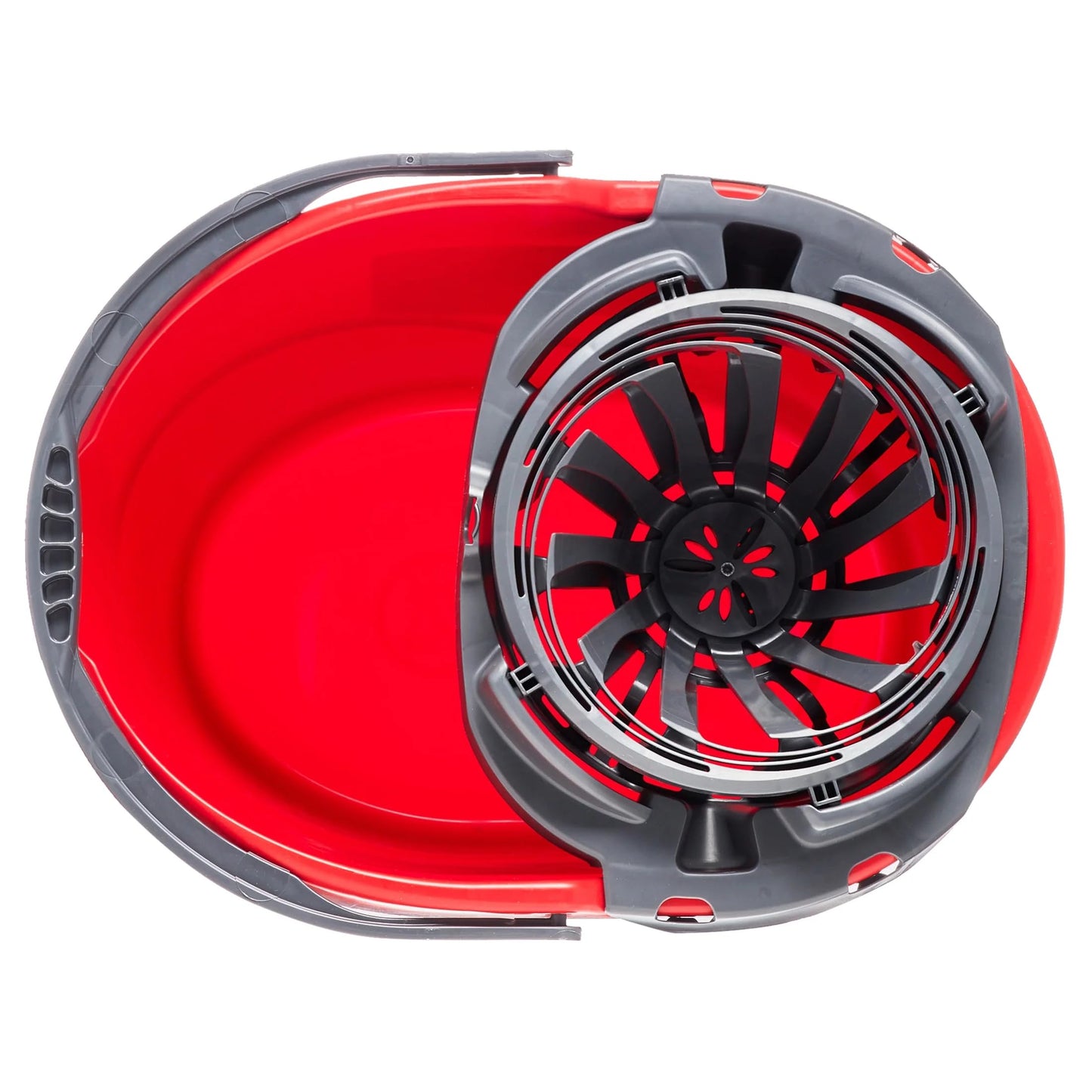 DqOasd Quick Wring Bucket, 2.5 Gallon Mop Bucket with Wringer, Red