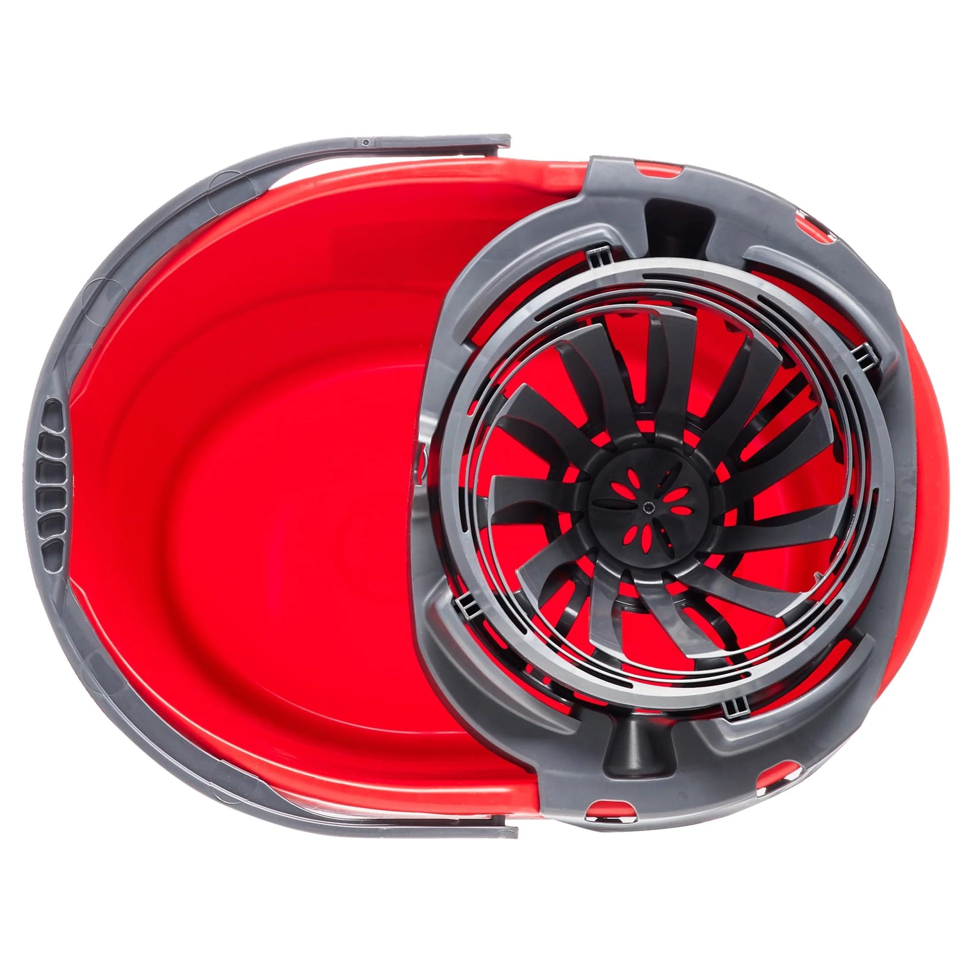 DqOasd Quick Wring Bucket, 2.5 Gallon Mop Bucket with Wringer, Red