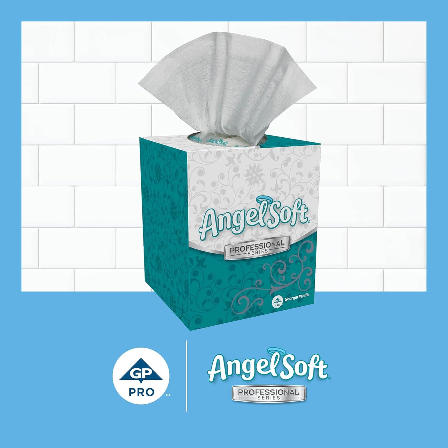 Angel Soft Professional Series 2-Ply Facial Tissue (46580), 96 Sheets, 36 Boxes, Bulk Pack, Ideal for Bathrooms, Meeting Rooms, Reception Areas