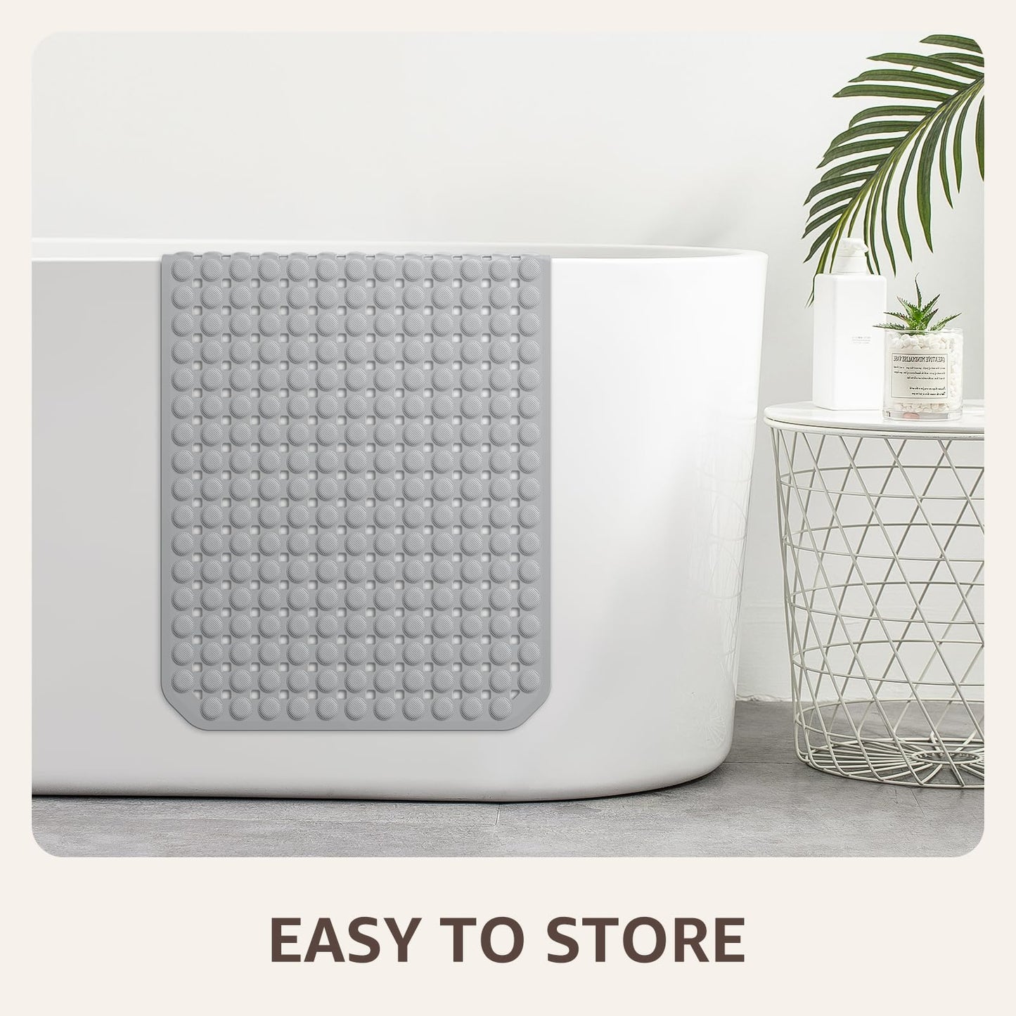 OTHWAY Bath Tub Shower Mat Non Slip, Bathtub Floor Liner Mats for Inside Shower Bathroom, Suction