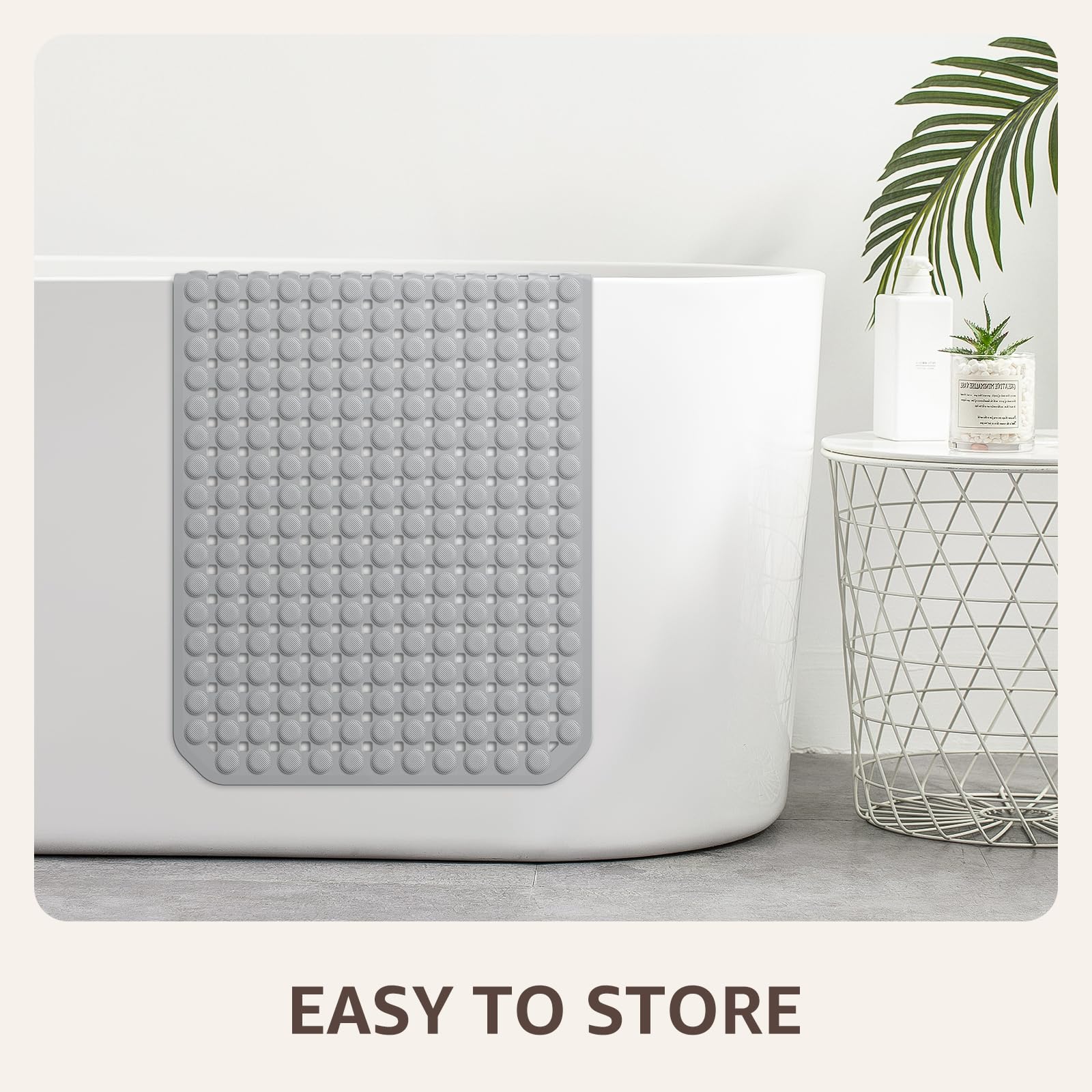 OTHWAY Bath Tub Shower Mat Non Slip, Bathtub Floor Liner Mats for Inside Shower Bathroom, Suction