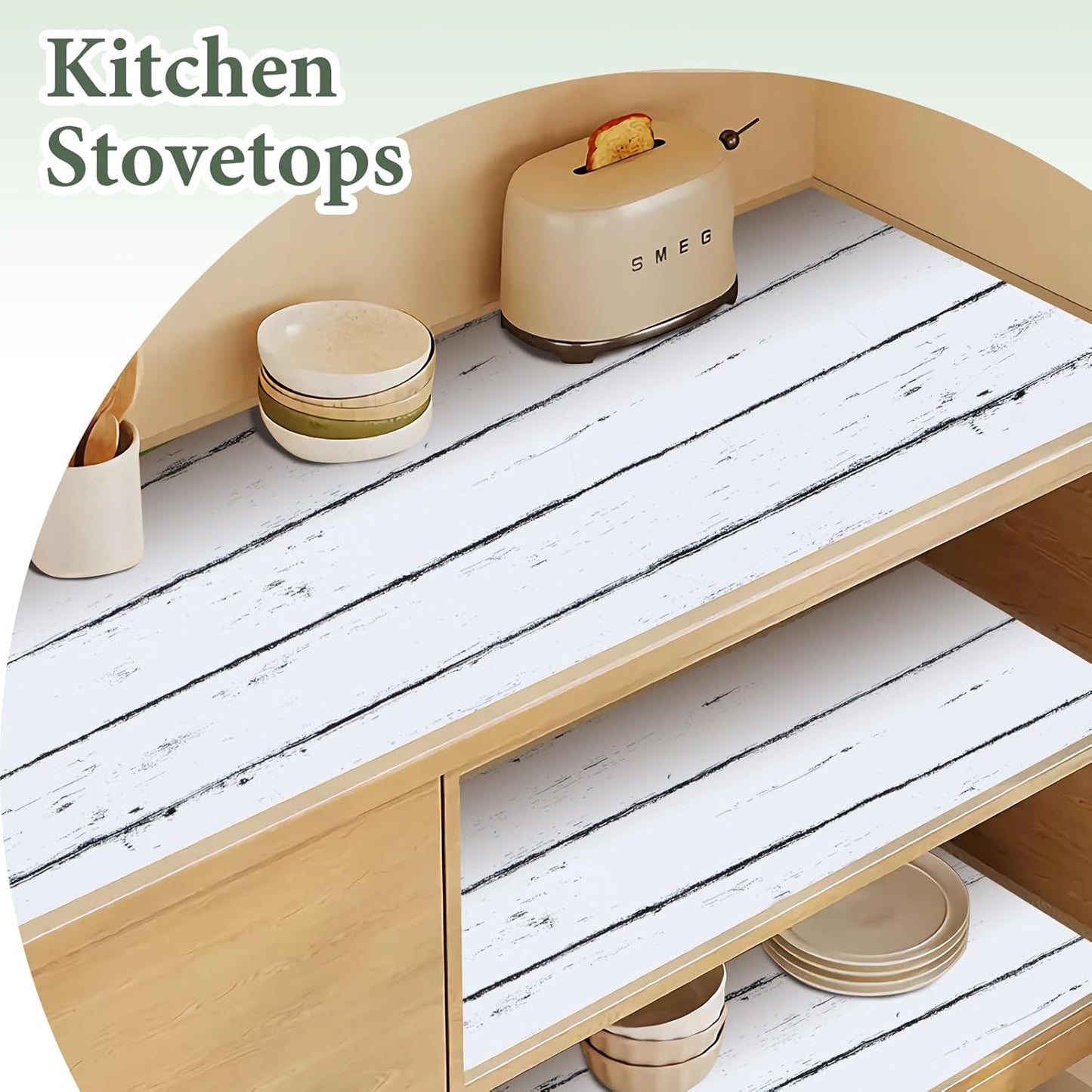 Shelf Liner for Kitchen Cabinets Non Adhesive Drawer Liner 12in x 20FT White Grain Non-Slip Thickened Shelf Liner Paper Strong Easy to Clean for Tool Box Refrigerator with Knife and Tape Measure