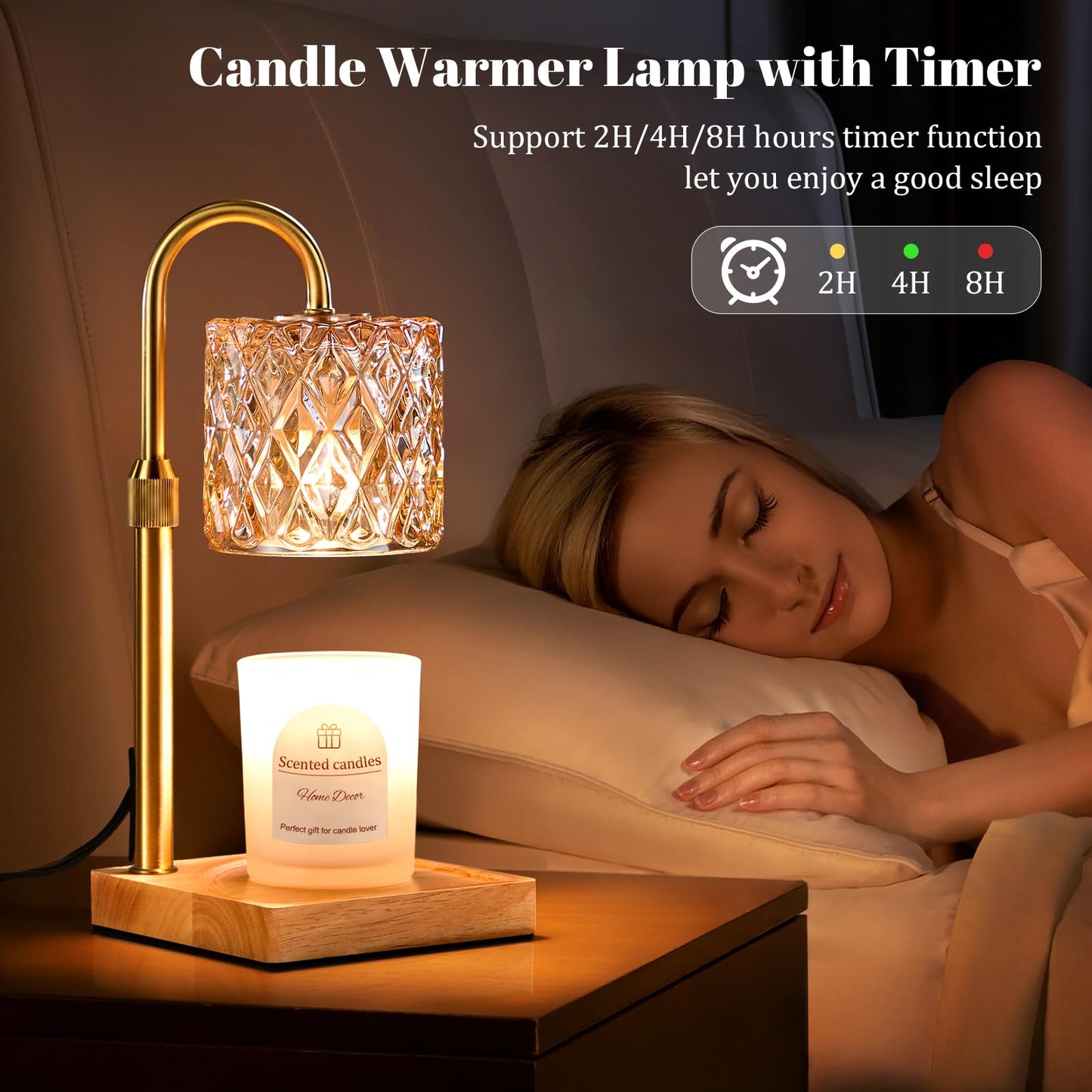 Candle Warmer Lamp with Timer,Wax Melt Warmer Housewarming Gifts for Women