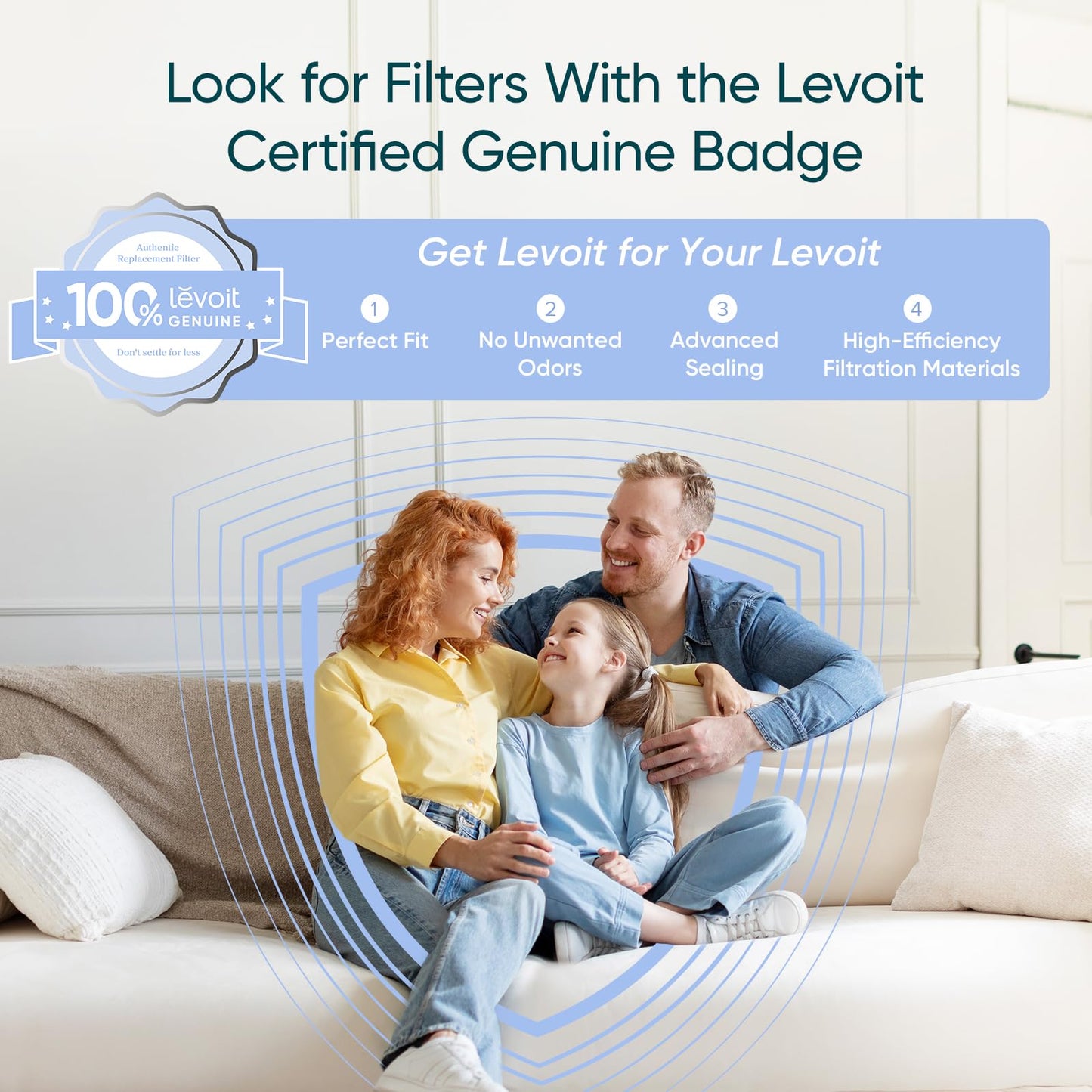 Levoit Air Purifier for Home Pets Bedroom Dorm Room, Smart & Voice Control