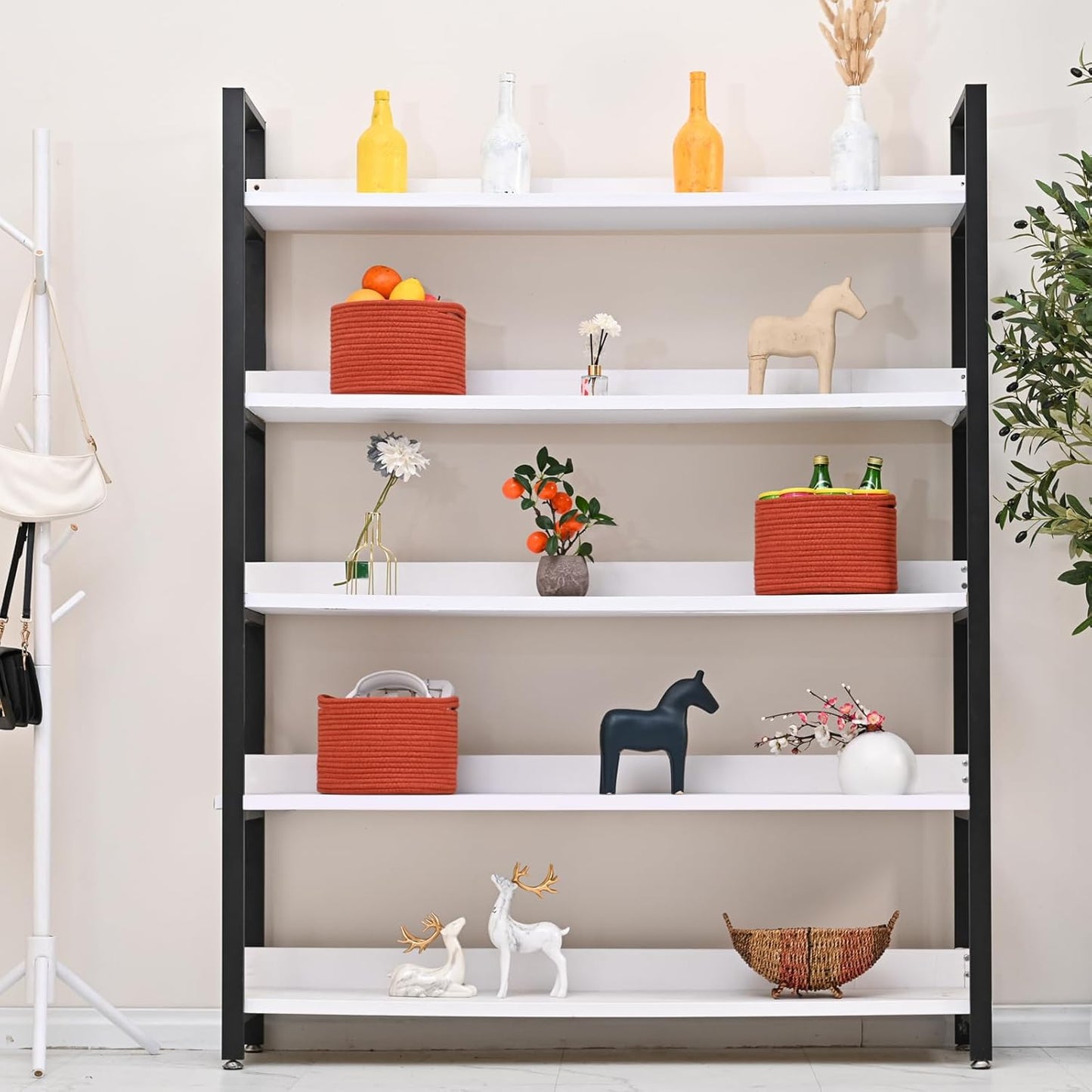 Small Storage Baskets for Organizing, Organizer Bins for Shelves, Small Woven Baskets for Storage, Red Baskets for Gifts, Organization Bins, Baskets for Decor, 9.7"×9.7"×7" (3 Packs) Brick Red