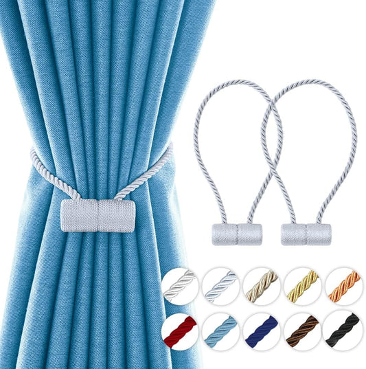 18 Inch Strong Magnetic Curtain Tiebacks, Curtain Holdbacks Modern Upgrade Strong 2021 New Twisted