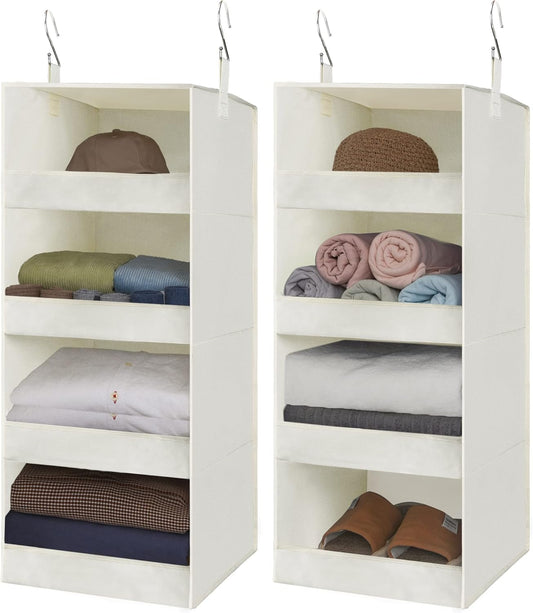 GRANNY SAYS 4-Shelf Hanging Organizer, Closet Hanging Shelves, Space Saver for Bedroom & Living
