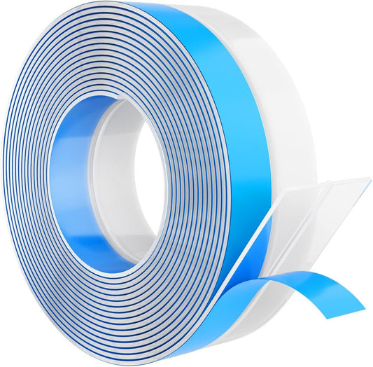 Weather Stripping Door Seal, Silicone Strip for Frame and Gaps Draft Stopper,Glass Shower Door Sweep, Clear, 36 Feet x 2 Inch