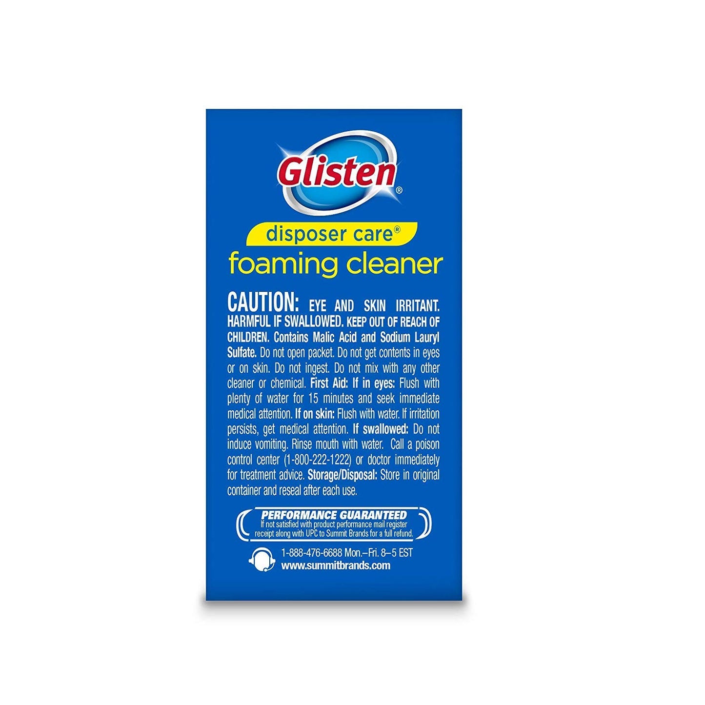 Glisten Garbage Disposal Cleaner and Odor Eliminator with Foaming Action, Removes Buildup and