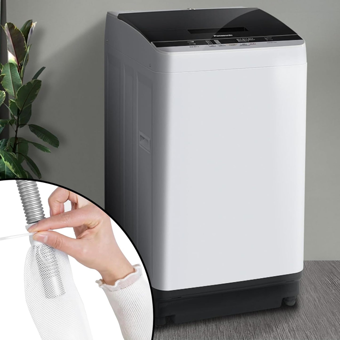 32-Piece Lint Trap and Cable Ties Set for Washing Machine, Includes 8 Nylon Mesh Lint Traps and 24 Cable Ties, Easy and Effective Lint Filtration (White)