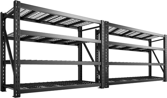Bepatio 9400LBS Garage Shelving Heavy Duty 67.6W Storage Shelves Adjustable Metal Shelving 4 Tier