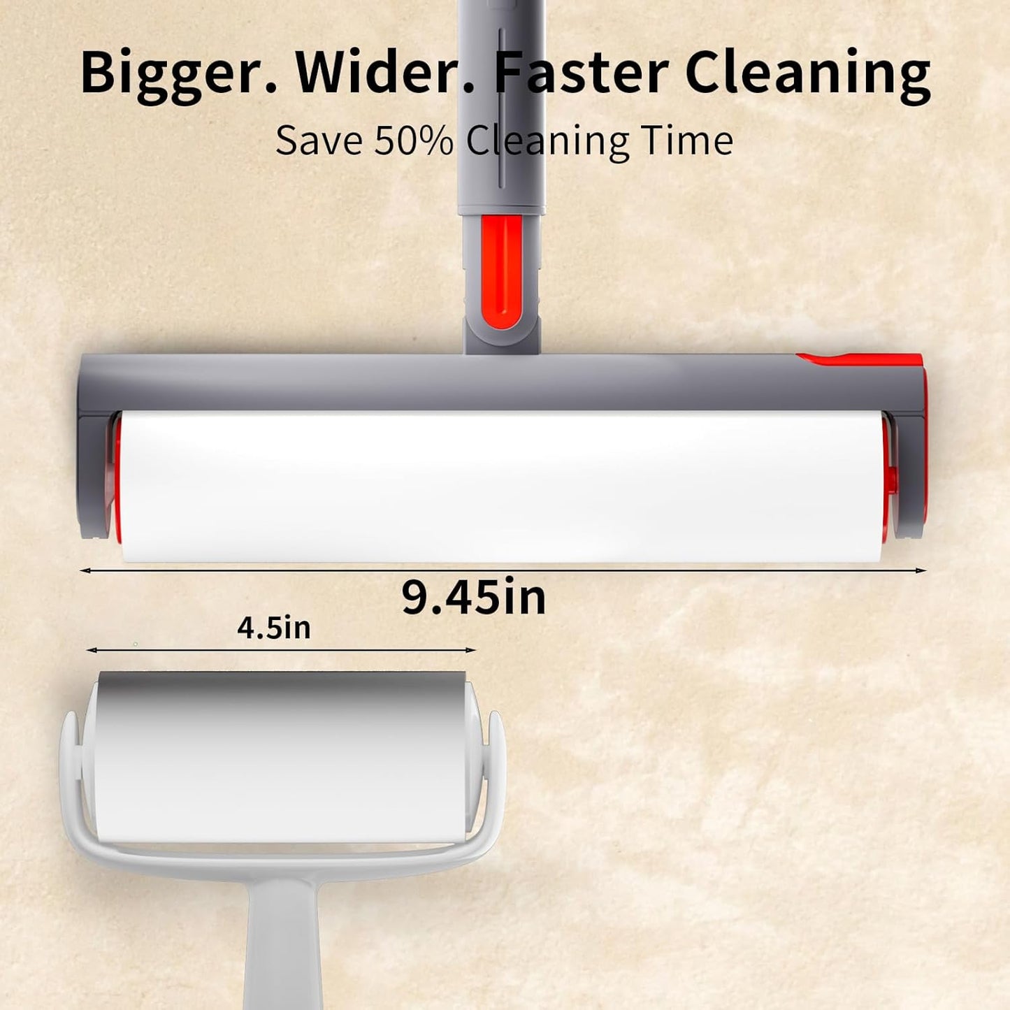 Large Lint Roller Refill 640 Sheets(8 Pack) Value Set, Extra Sticky, Easy Tear for Lint Remover, 9.45 in Pet Mega Extreme Stick Refill for Floor Roller Cleaning for Pet Hair