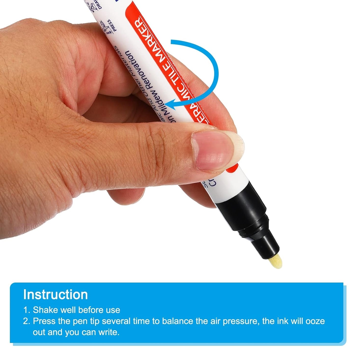 PATIKIL Grout Pen, 4 Pack Black Tile Marker Waterproof Grout Sealer Pen Tile Repair Pens Paint Pens for Wall Floor Bathroom Kitchen Refresh