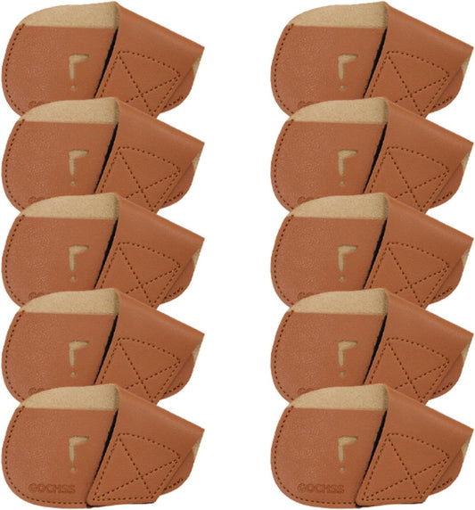 I Golf Iron Headcovers 10pcs PU Fit Both Right-Handed Clubs Golf Club Protector for Titleist