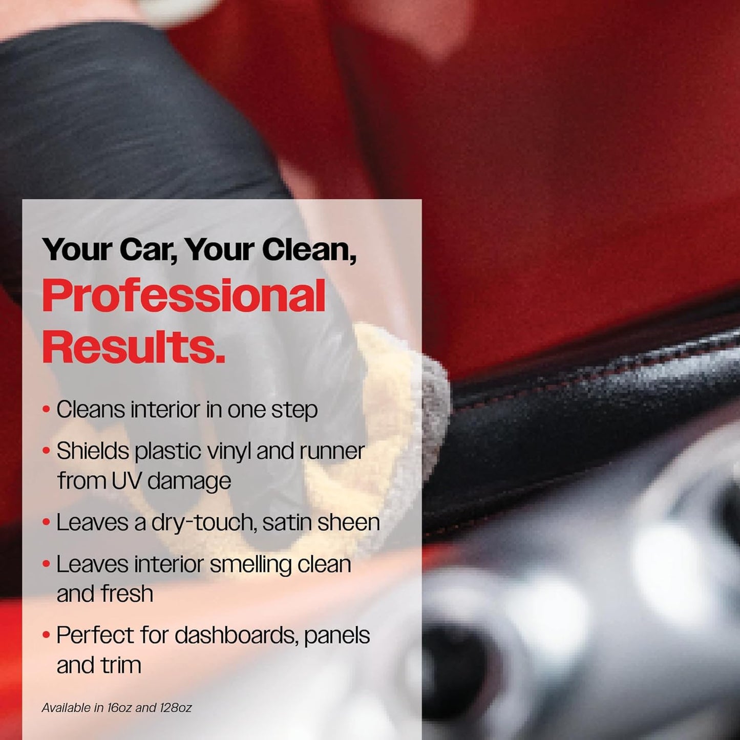 Malco Clean & Shine Interior Car Cleaner and Dressing – Restore Leather, Plastic and Vinyl Surfaces in Your Vehicle/Clean, Condition and Protect in 1 Simple Step / 16 oz. (125916)