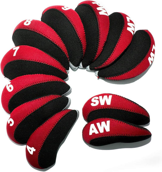 Golf Iron Club Head Covers Headcovers Set, Neoprene Golf Wedges Protective fits Taylormade M5 M6