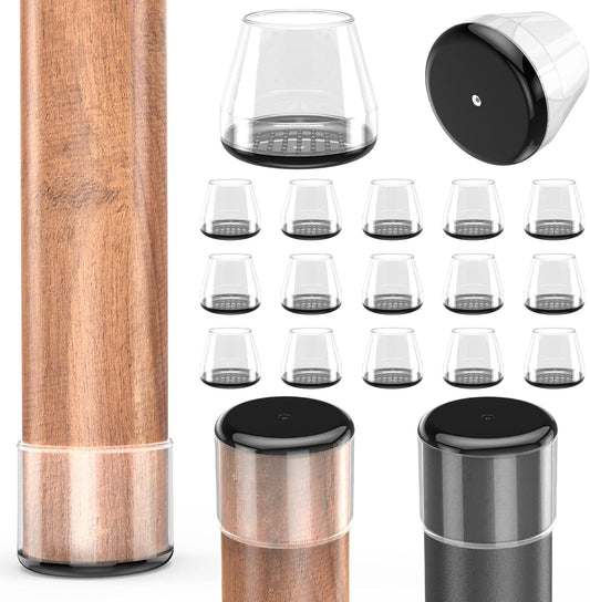 Furniture Sliders,24 PCS Chair Leg Sliders for Carpet, Furniture Movers Sliders, Carpet Chairs Furniture Glides, Floor Protectors, Carpet Moving Sliders Easily Move. (Clear, Fit:0.9-1.15")