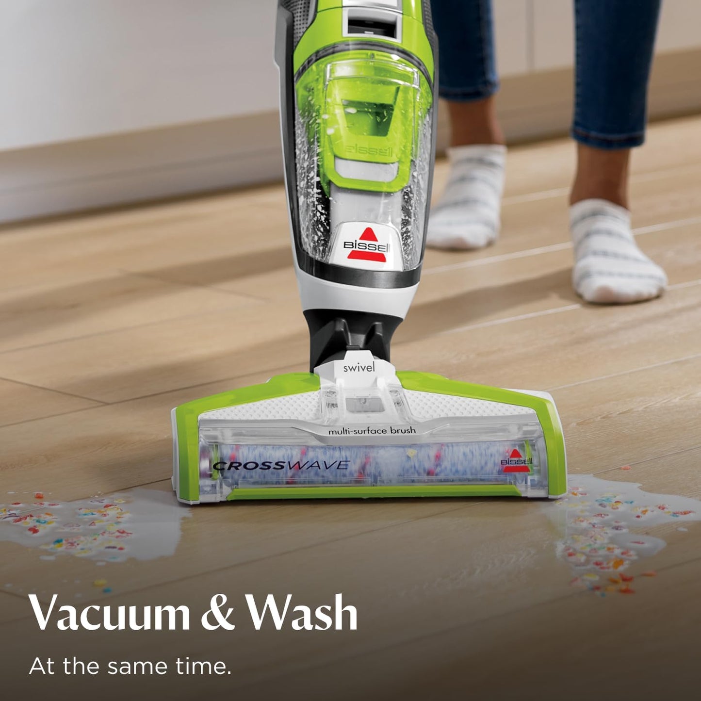 BISSELL Crosswave Turbo Vacuum Mop All in One Wet and Dry Vac Combo Hard Floor & Area Rug Cleaner, 3888A