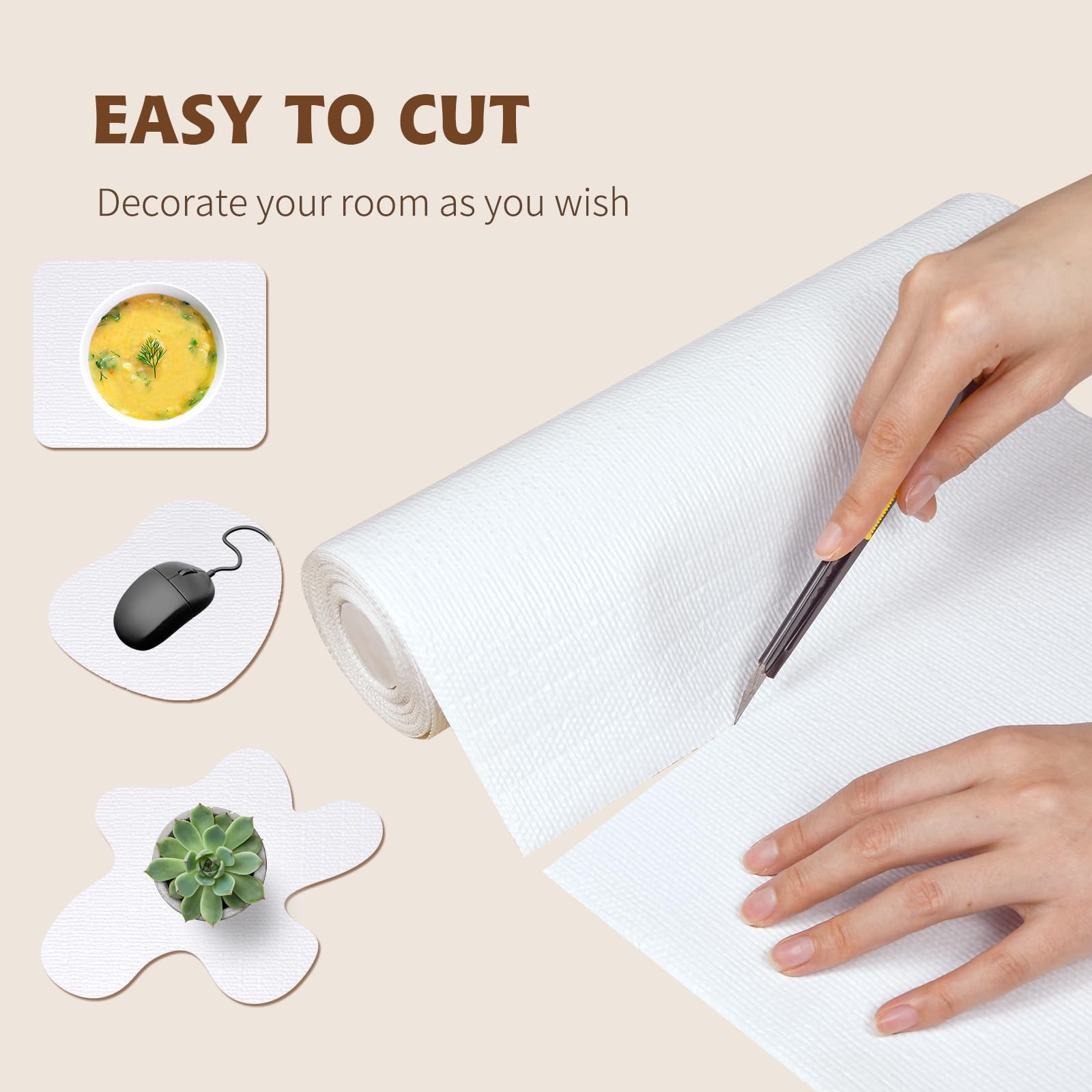 Shelf Liners for Kitchen Cabinets 12in x 20FT, Non Adhesive Drawer Liner