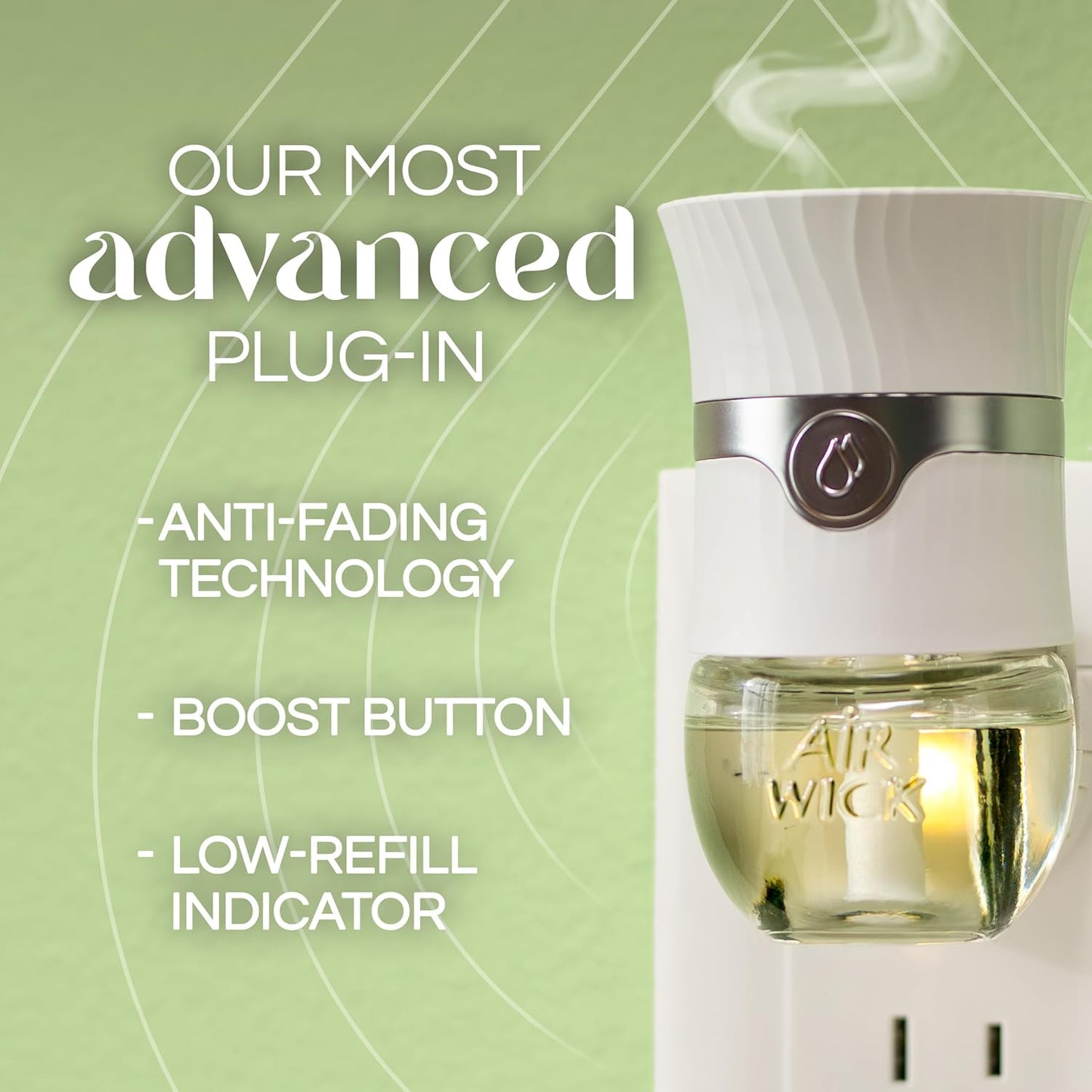 Air Wick Plug In Advanced Scented Oils Refills, Apple + Cinnamon, Fall Decorations for Home,Plug In Air Fresheners for Home,Pumpkin Spice,Fall Essential Oils, Pumpkin Decor,Room Freshener, 5 ct