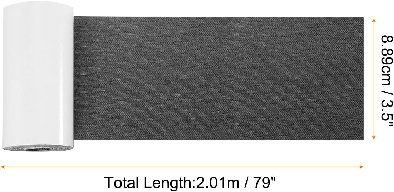 Repair Patches Repair Tape Self-Adhesive DIY Repair Patch Linen Gear Patch for Sofa, Furniture, Chair, Clothing,Tents,3.5x79 Inch,Deep Grey