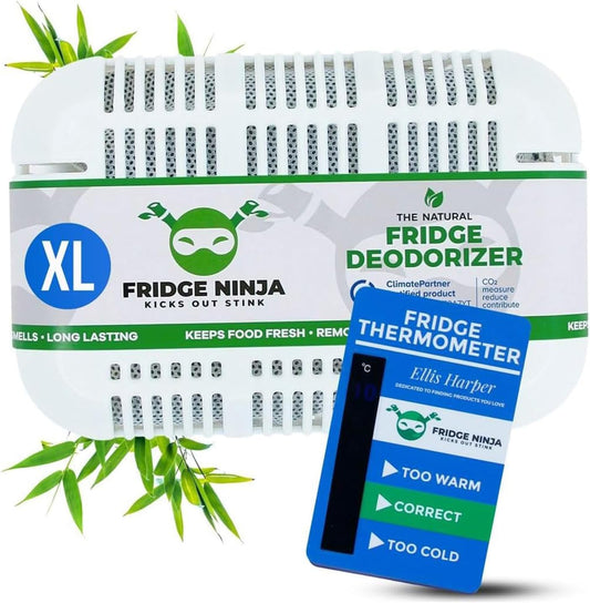 XL Pack of Refrigerator Deodorizer Odor Eliminator – Better than Baking Soda - Refrigerator and Fridge Smell Eliminator – Freezer Deodorizer Odor Eliminator for Refrigerators, Coolers, and Lunch Boxes