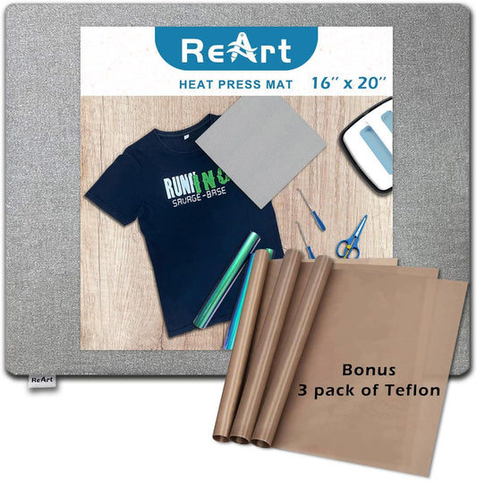 Heat Press Mat 16" x 20" for Easypress Both Sides Applicable - Mat for Heat Press Machines and HTV