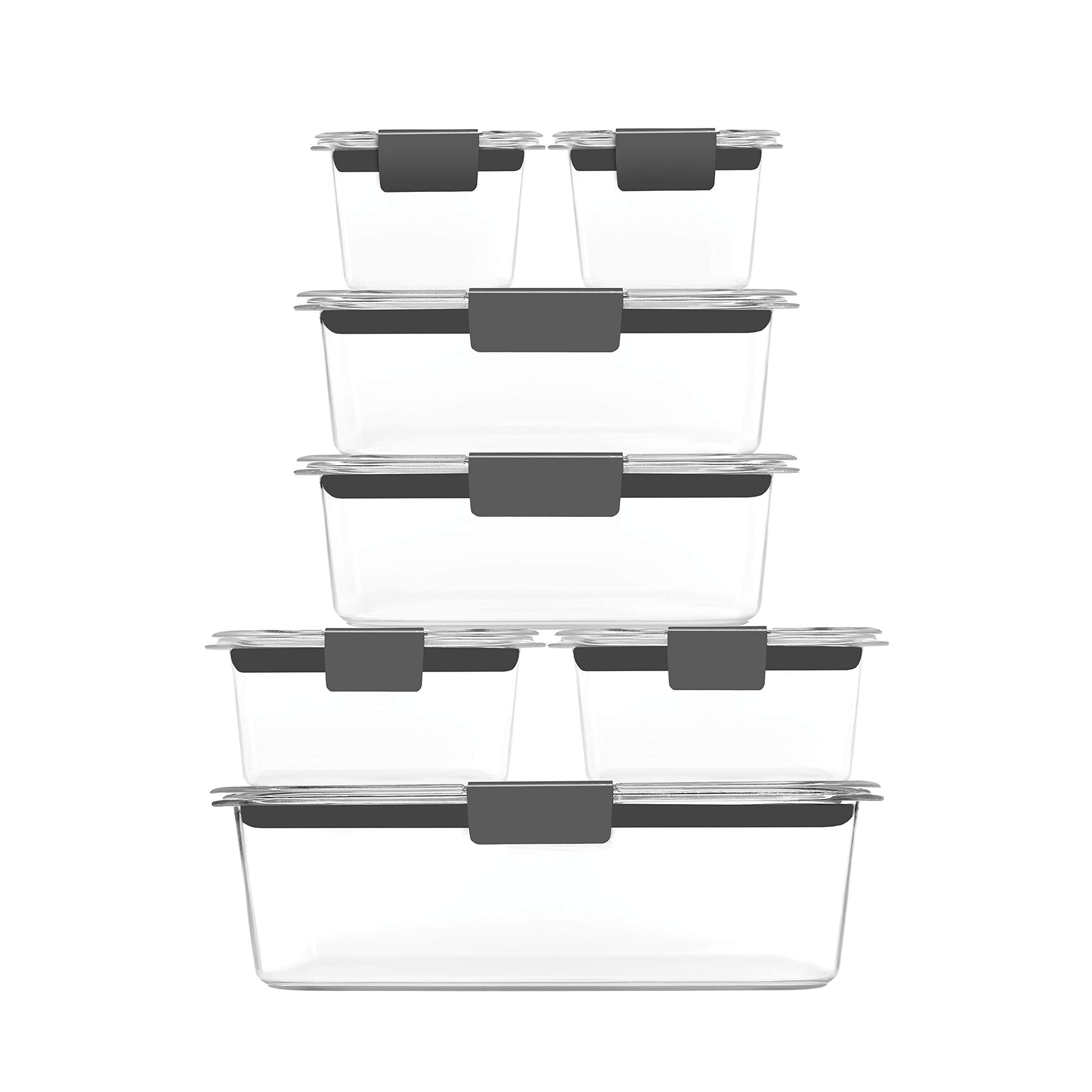Rubbermaid Brilliance Food Storage Containers, 14 Piece Plastic Containers with Lids, BPA-Free