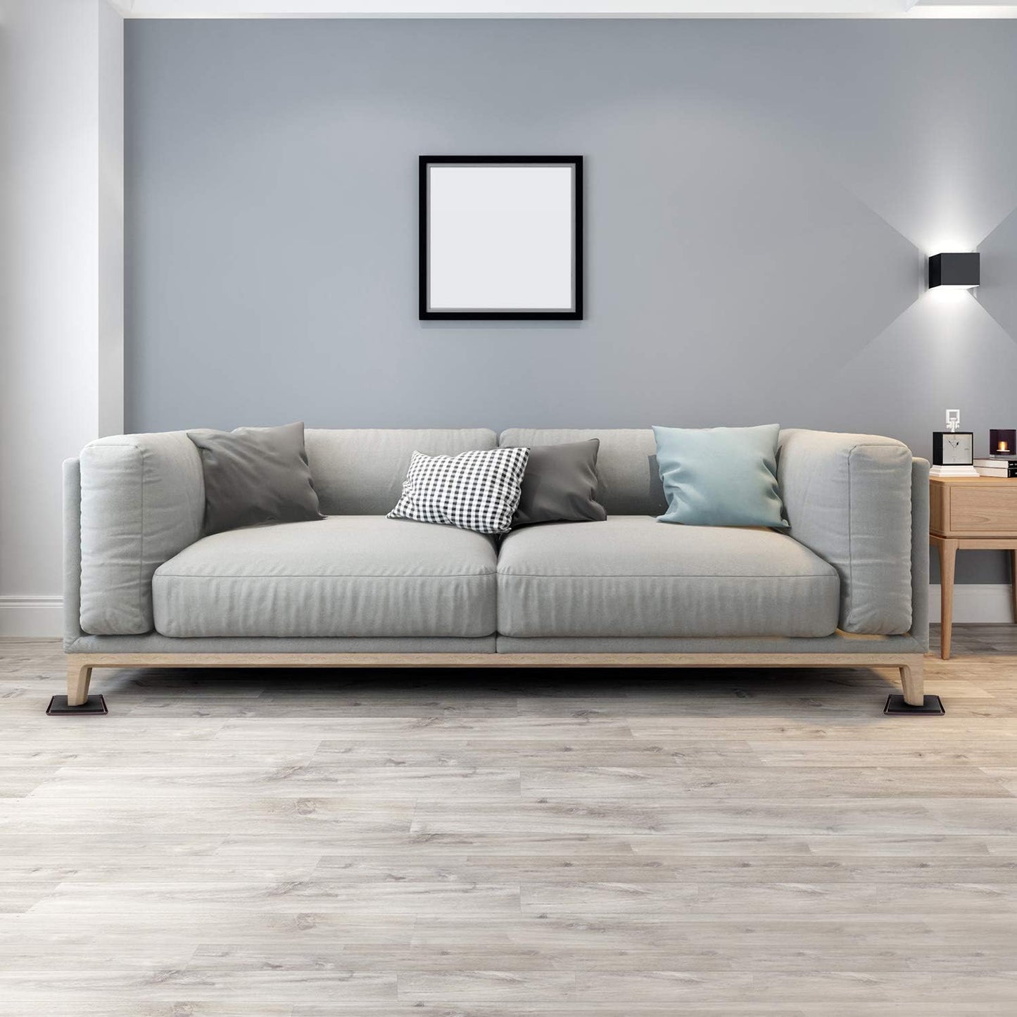 Ezprotekt 8 Pack Reusable Large Furniture Movers Sliders for Carpet, 5" Round Furniture Moving Pads, Carpet Sliders for Heavy Duty Sofa Bed Couch Fridge, Move Items Easily and Quickly (Brown)